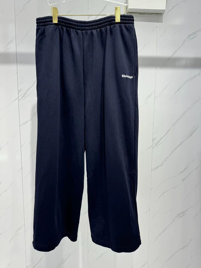 Balenciaga Balenciaga Black Logo Embroidered Pants Size US 36 / EU 52 - 2 Thumbnail
