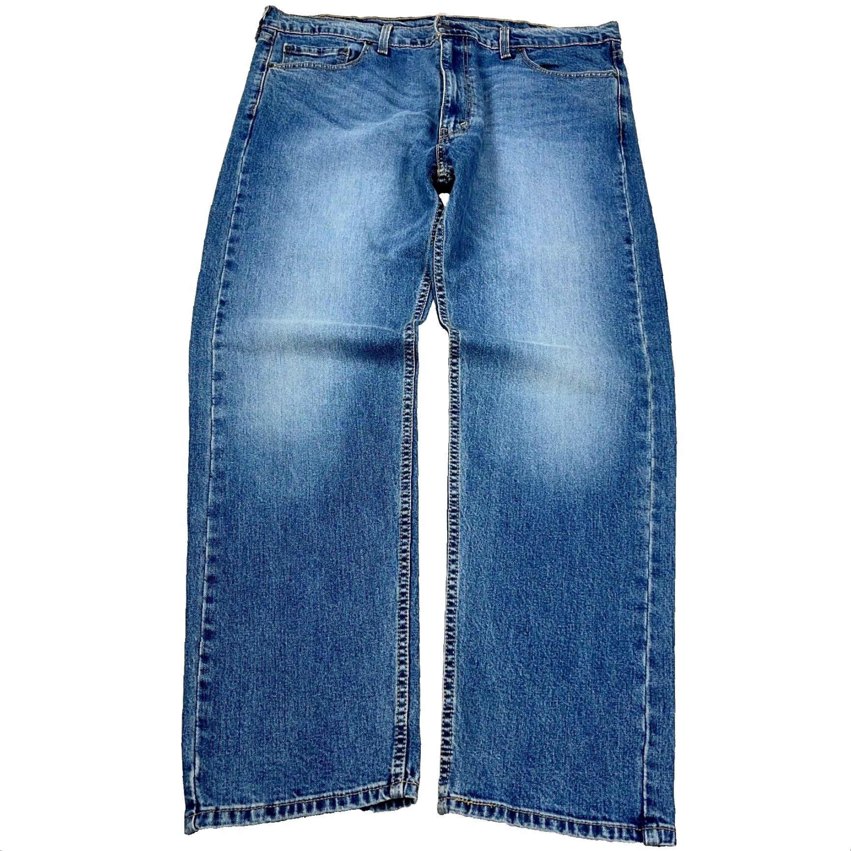 Levi's Levi's 505 Jeans Men Regular Stone Wash Blue 40x32 Straight Fit Denim Waist 40 Inseam 32 Pockets Zip Button Size US 40 / EU 56 - 2 Thumbnail