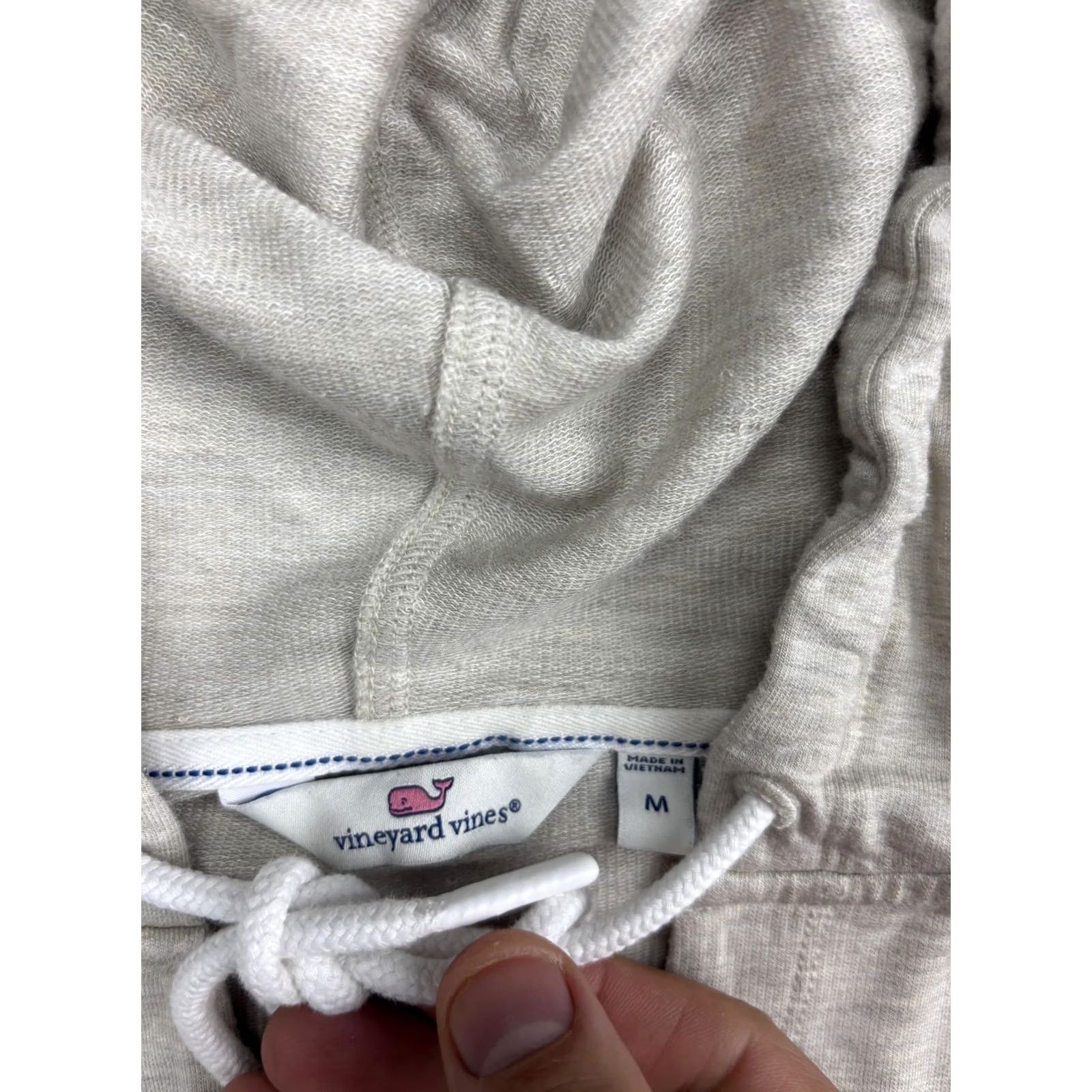 Vineyard Vines Vineyard Vines Hoodie Mens M Beige Lightweight V-Neck Pullover Stretch Jersey Size US M / EU 48-50 / 2 - 2 Thumbnail
