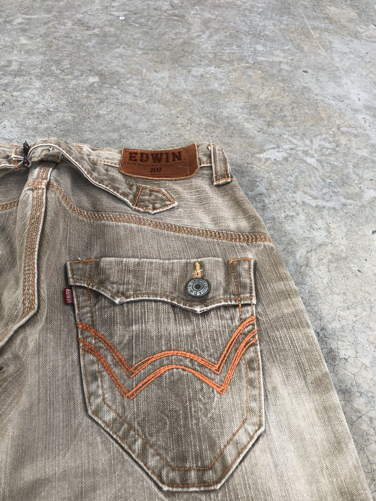 If Six Was Nine Japanese Edwin Flared Jeans Distressed Denim Size US 30 / EU 46 - 17 Thumbnail