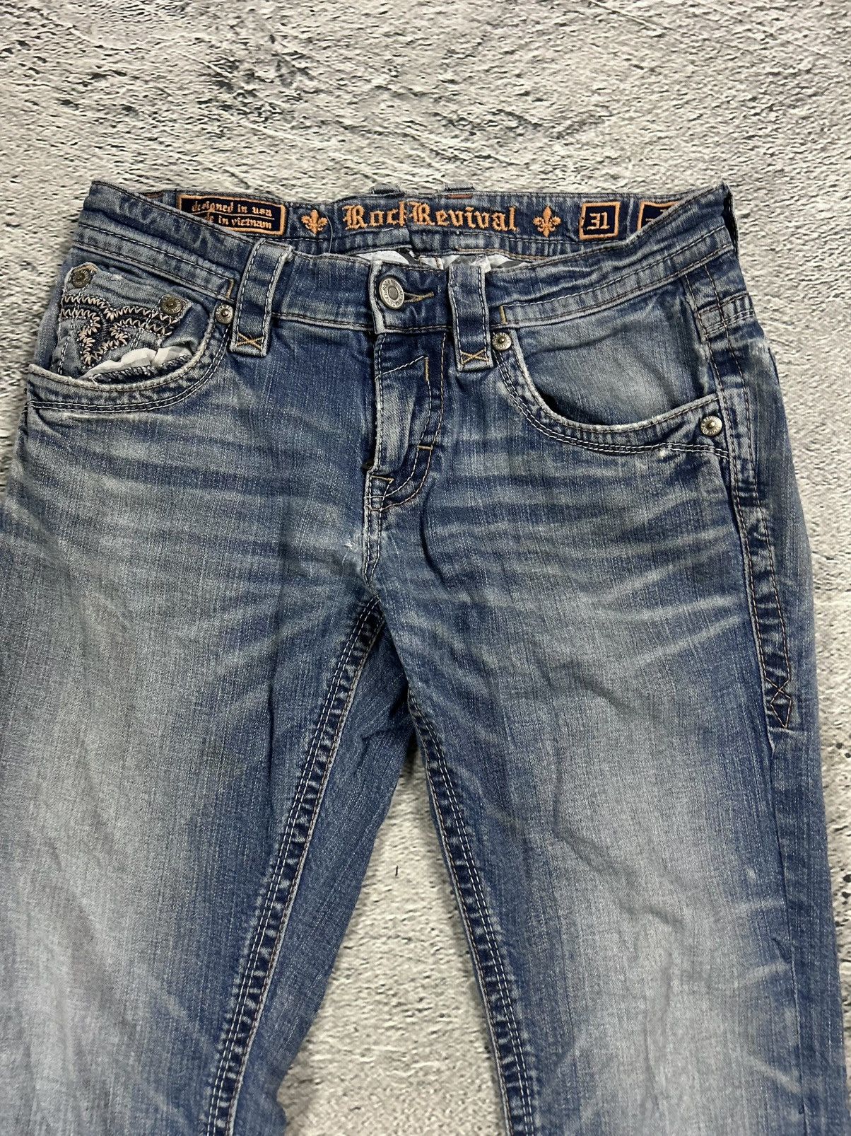 Rock Revival Rock Revival vintage blue jeans Y2K flared Tapy Size US 31 - 7 Thumbnail