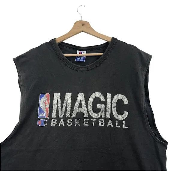 Champion × NBA Vtg CHAMPION MAGIC JOHNSON La Lakers NBA Tank Top Tee Shirt Size US L / EU 52-54 / 3 - 3 Thumbnail