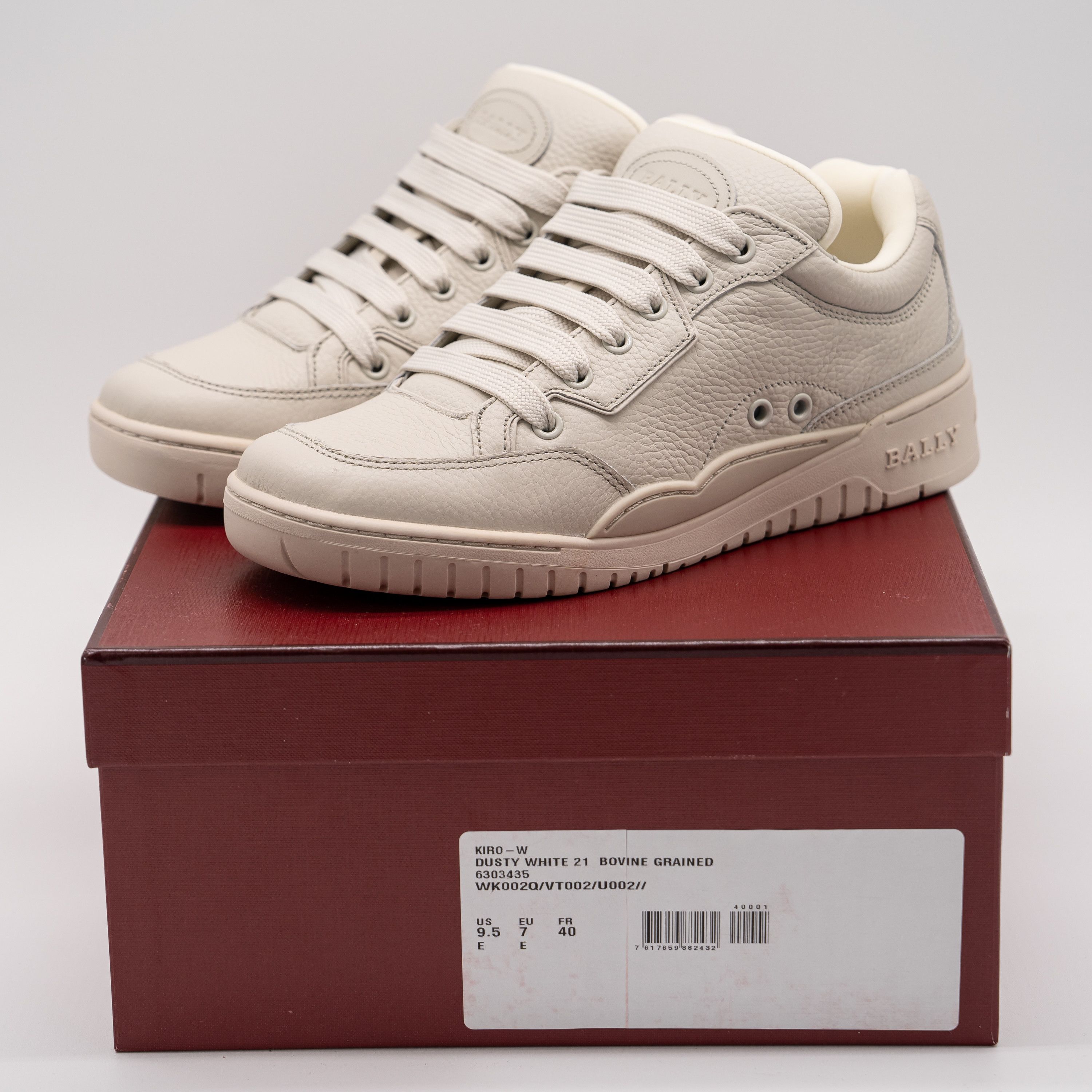 Bally 9.5 Bally Kiro Dusty White Leather Sneakers Beige Size US 9.5 / IT 39.5 - 12 Thumbnail