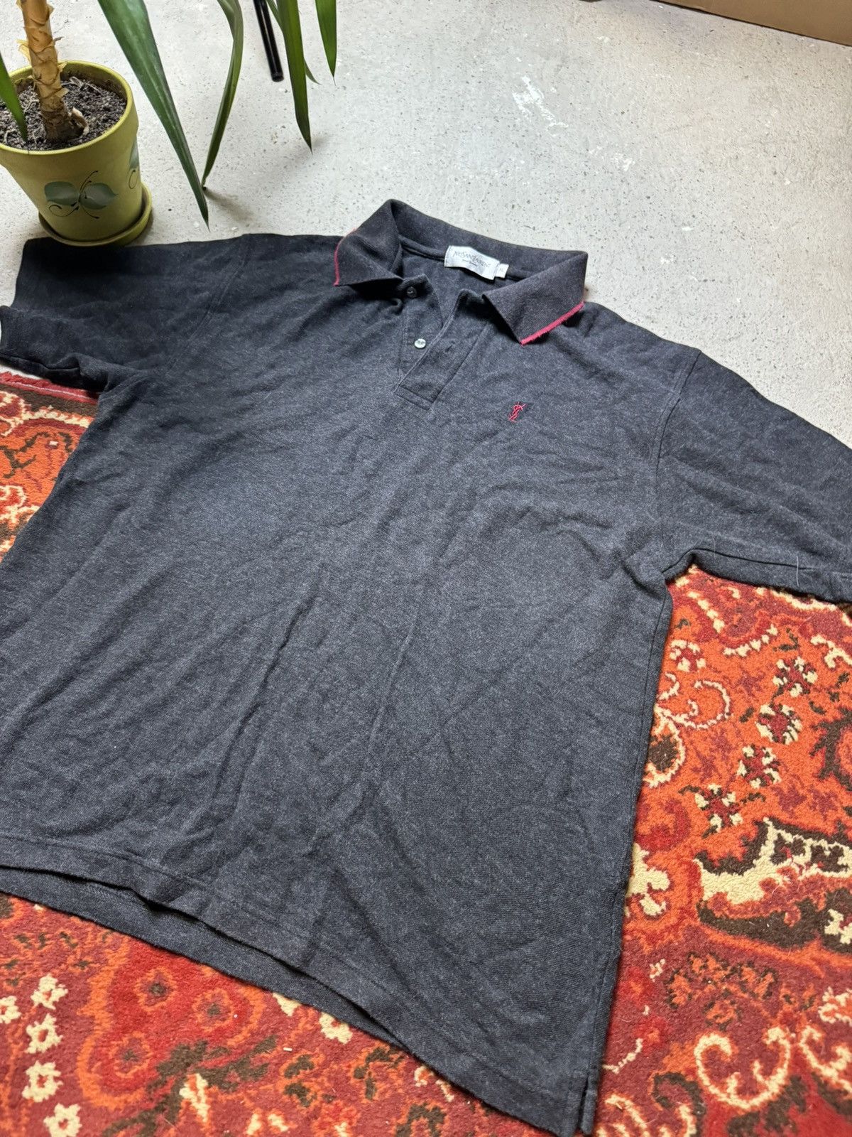 Designer × Vintage × Yves Saint Laurent Vintage YVES SAINT LAURENT Embroidered Mini Logo YSL Polo Size US XL / EU 56 / 4 - 2 Thumbnail