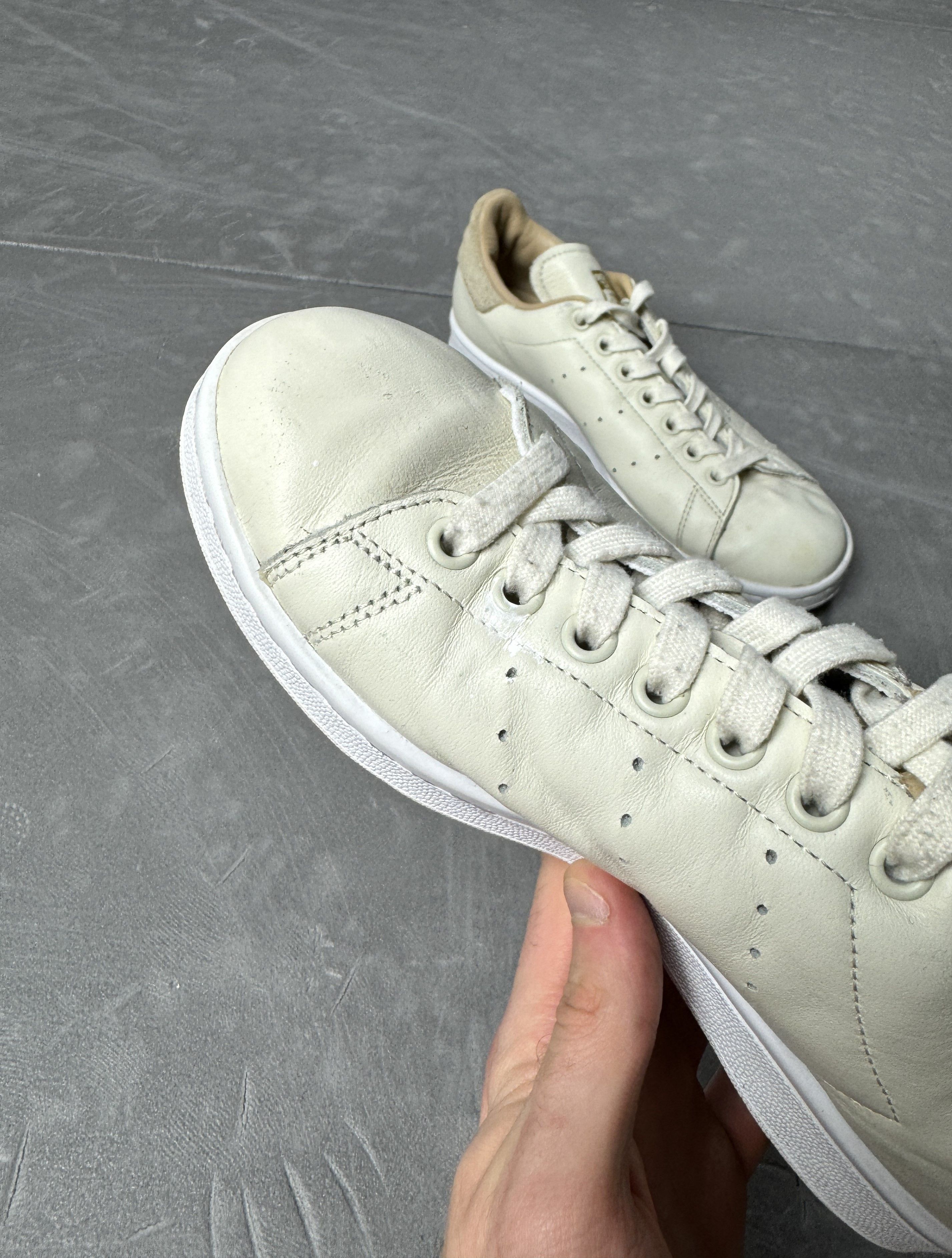 Adidas × Vintage Adidas Stan Smith beige leather sneakers shoes retro y2k Size US 5.5 / EU 38 - 13 Thumbnail