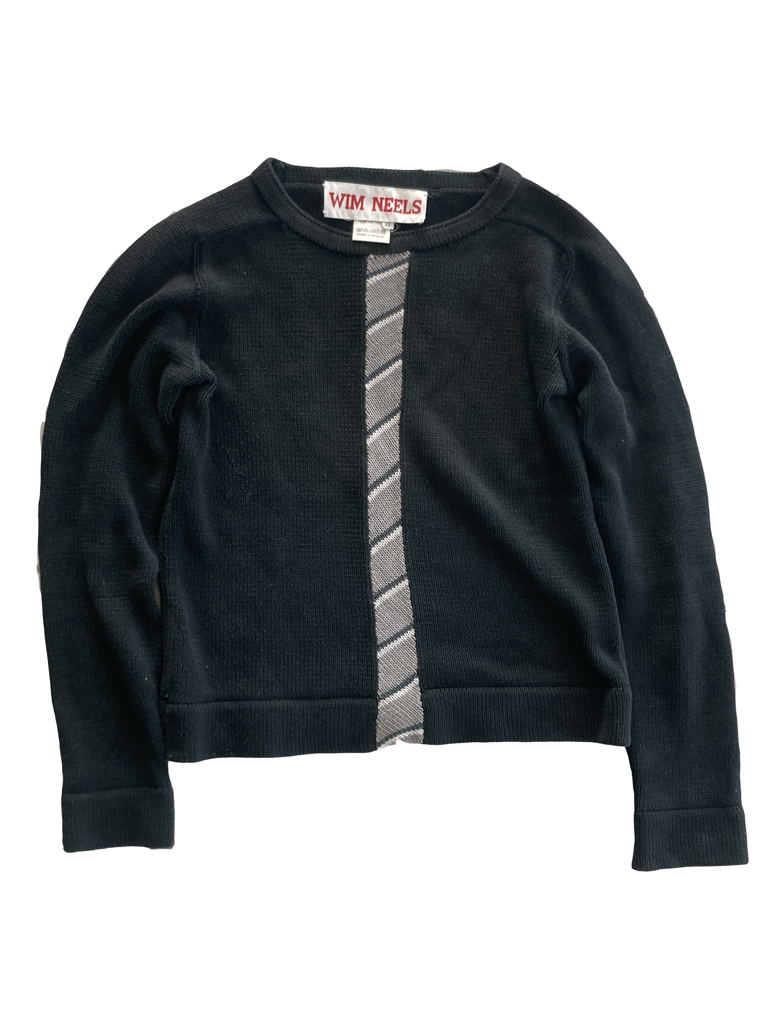 Wim Neels Sweater with diagonal pattern panel Size US S / EU 44-46 / 1 - 1 Thumbnail