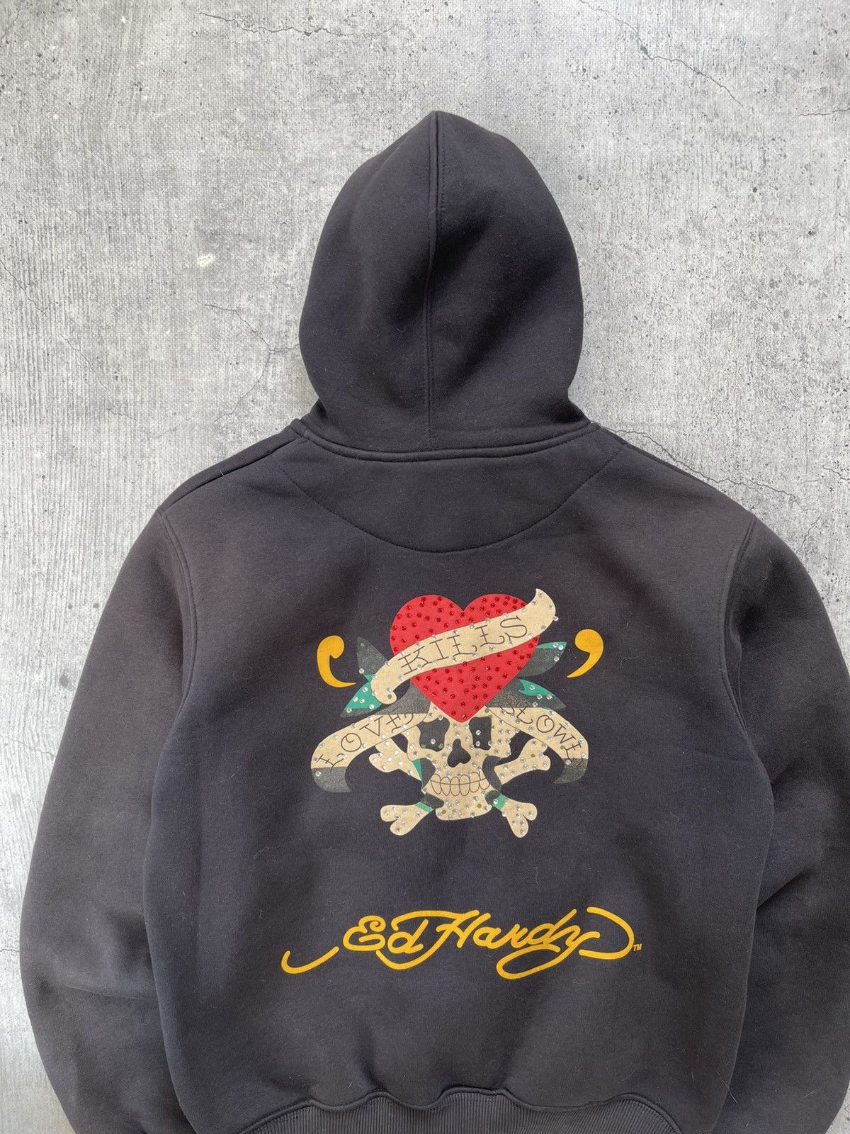 Ed Hardy × Vintage Ed hardy zip up hoodie y2k veryrare Size XXL / US 16-18 / IT 52-54 - 11 Thumbnail