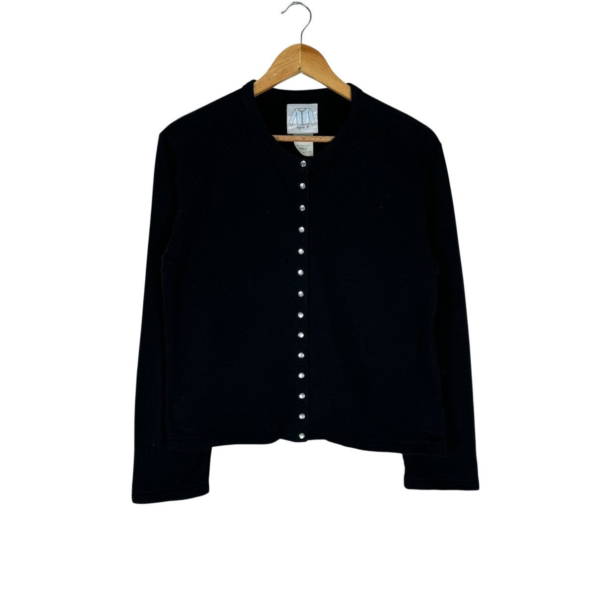 agnes b. 🌟AGNES B SNAP BUTTON CARDIGAN LONG SLEEVE SWEATER Size L / US 10 / IT 46 - 2 Thumbnail