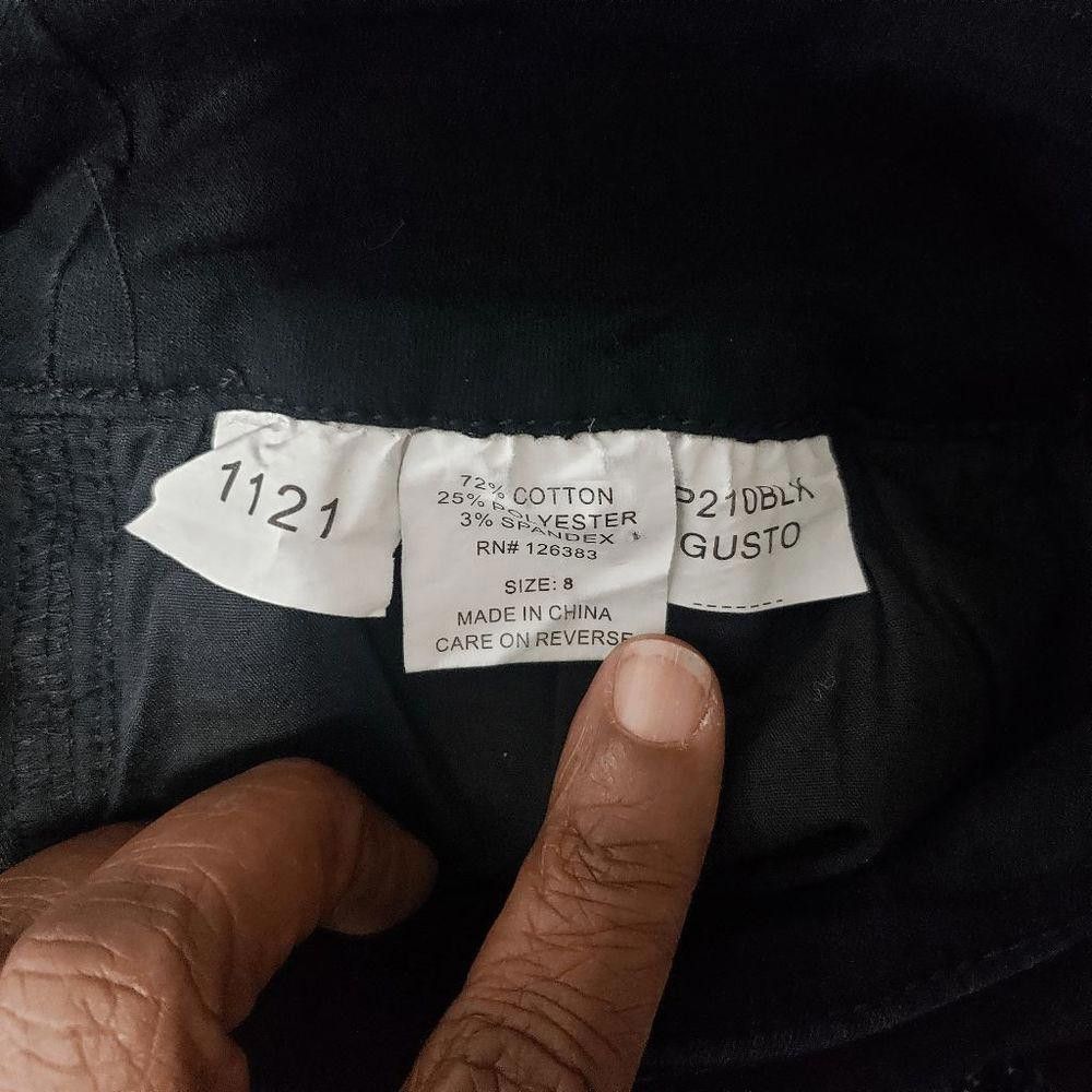 Designer CT1386 Escio Ladies Polyester Black Cargo Pant Small Size 28" / US 6 / IT 42 - 5 Thumbnail