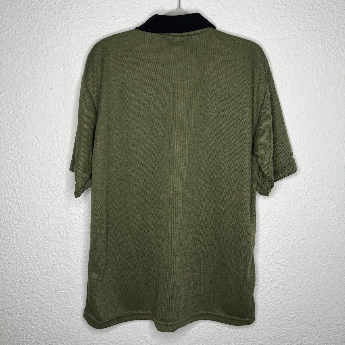 Oakley × Vintage Vintagw Oakley Polo Tshirt Tee Green Khaki Spellout Logo Size US L / EU 52-54 / 3 - 6 Thumbnail