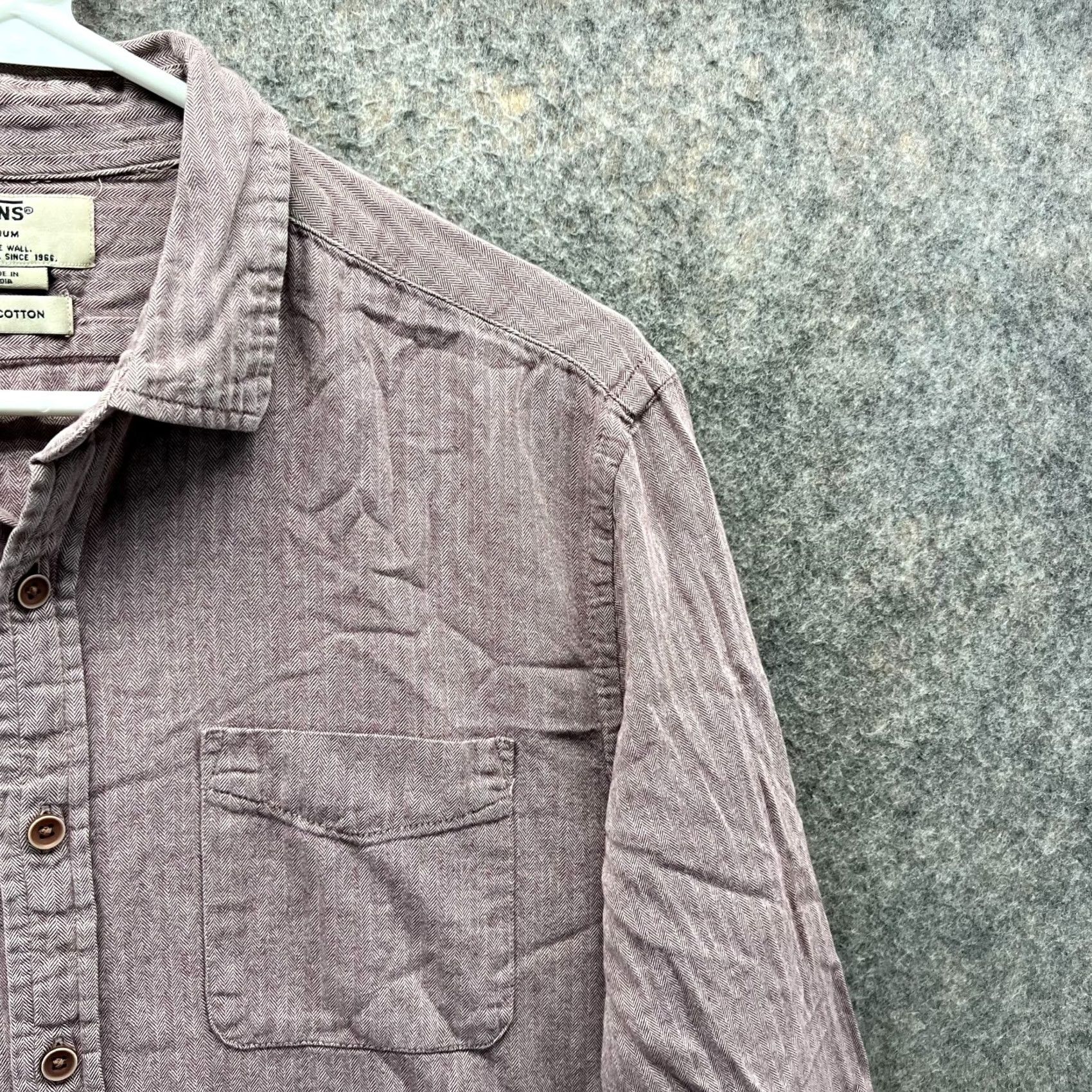 Vans Vans Shirt Men Medium Adult Purple Casual Button-Down Pocket Pure Cotton Vintage Regular Size US M / EU 48-50 / 2 - 5 Thumbnail