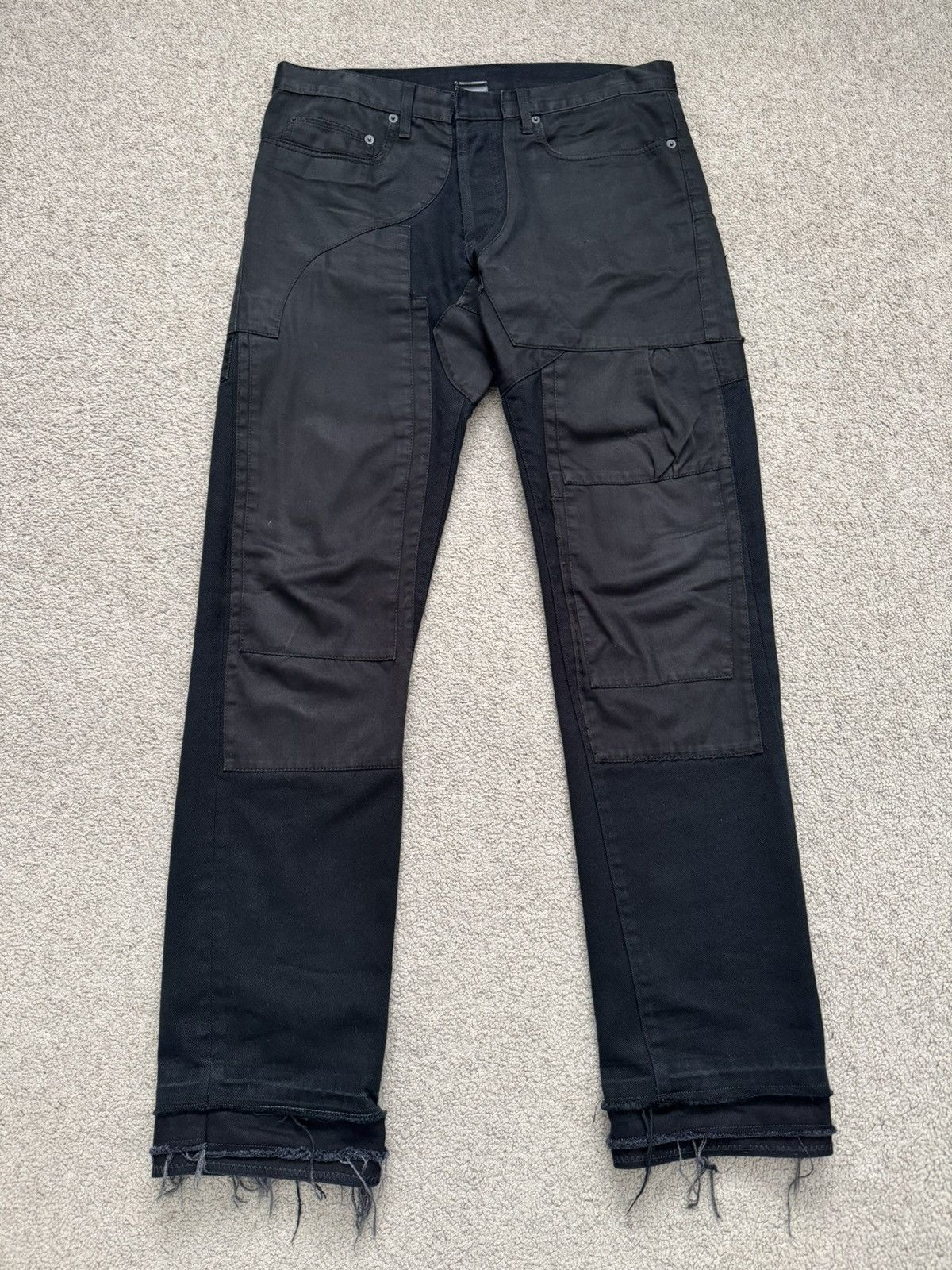 パンツ Dior Homme coated denim W29 Dior × Hedi Slimane AW07 Dior Homme Navigate Wax Coated Denim