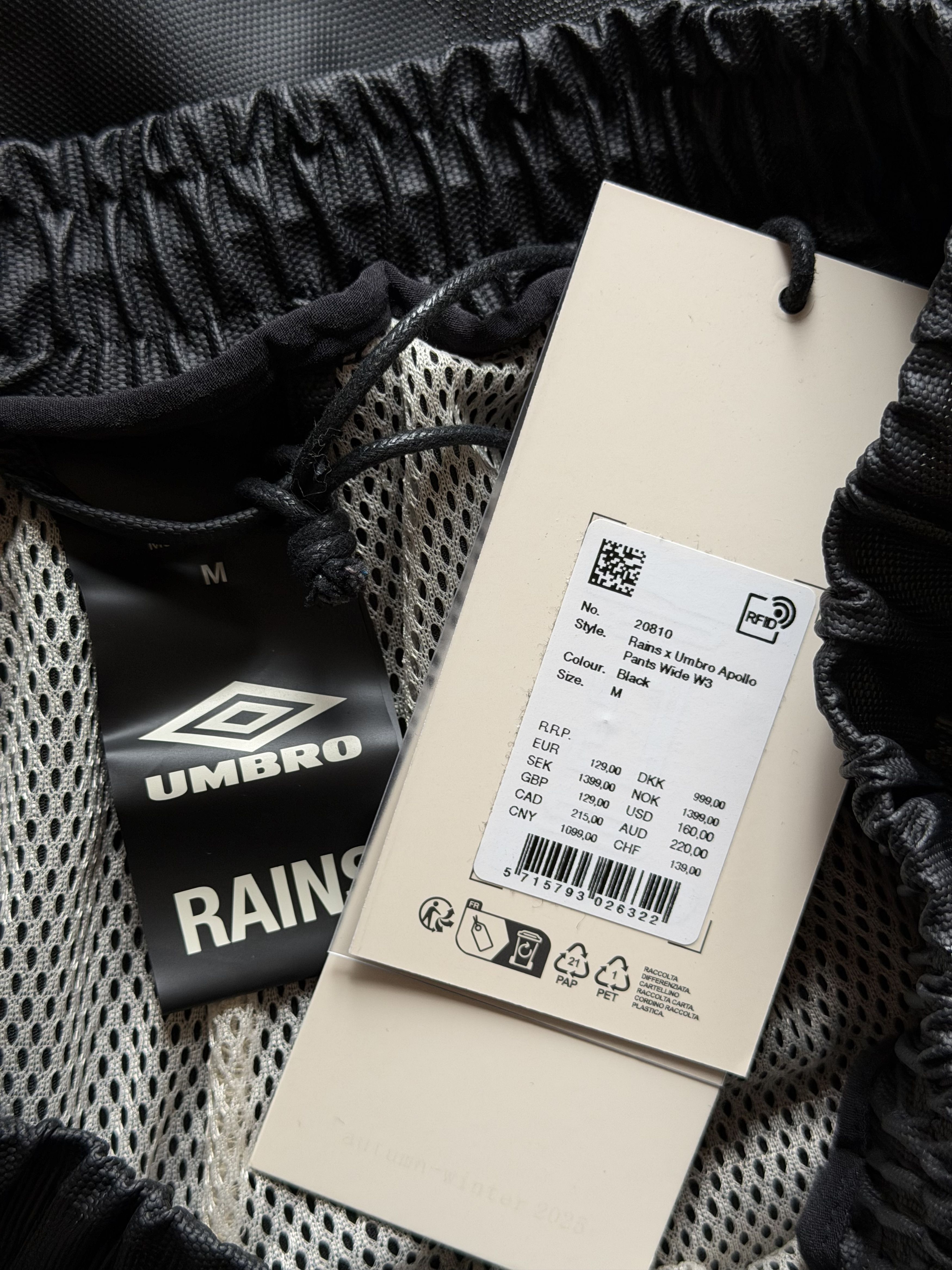 Umbro RAINS Umbro Apollo Wide W3 Pants in Black Size US 32 / EU 48 - 8 Thumbnail