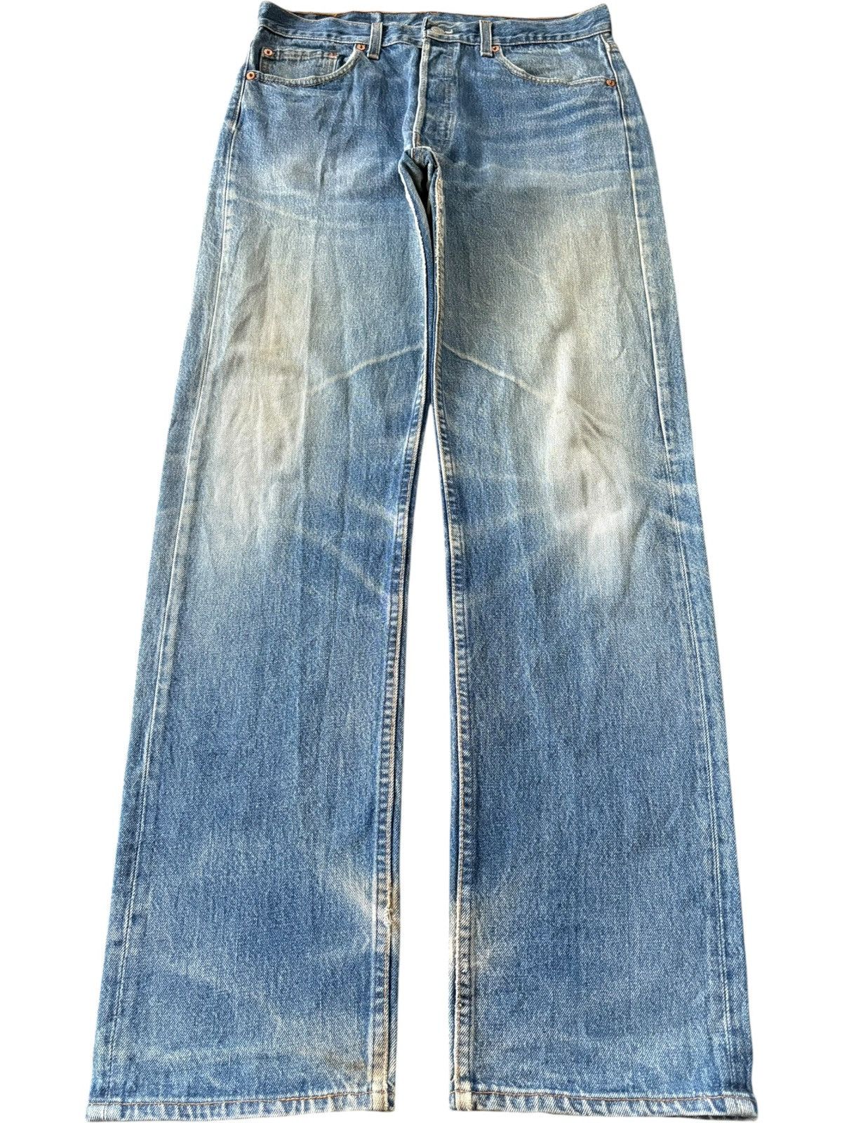 Levi's Vintage 90s Levis 501 Mud Wash Distress Loose Jeans Size US 32 / EU 48 - 1 Thumbnail