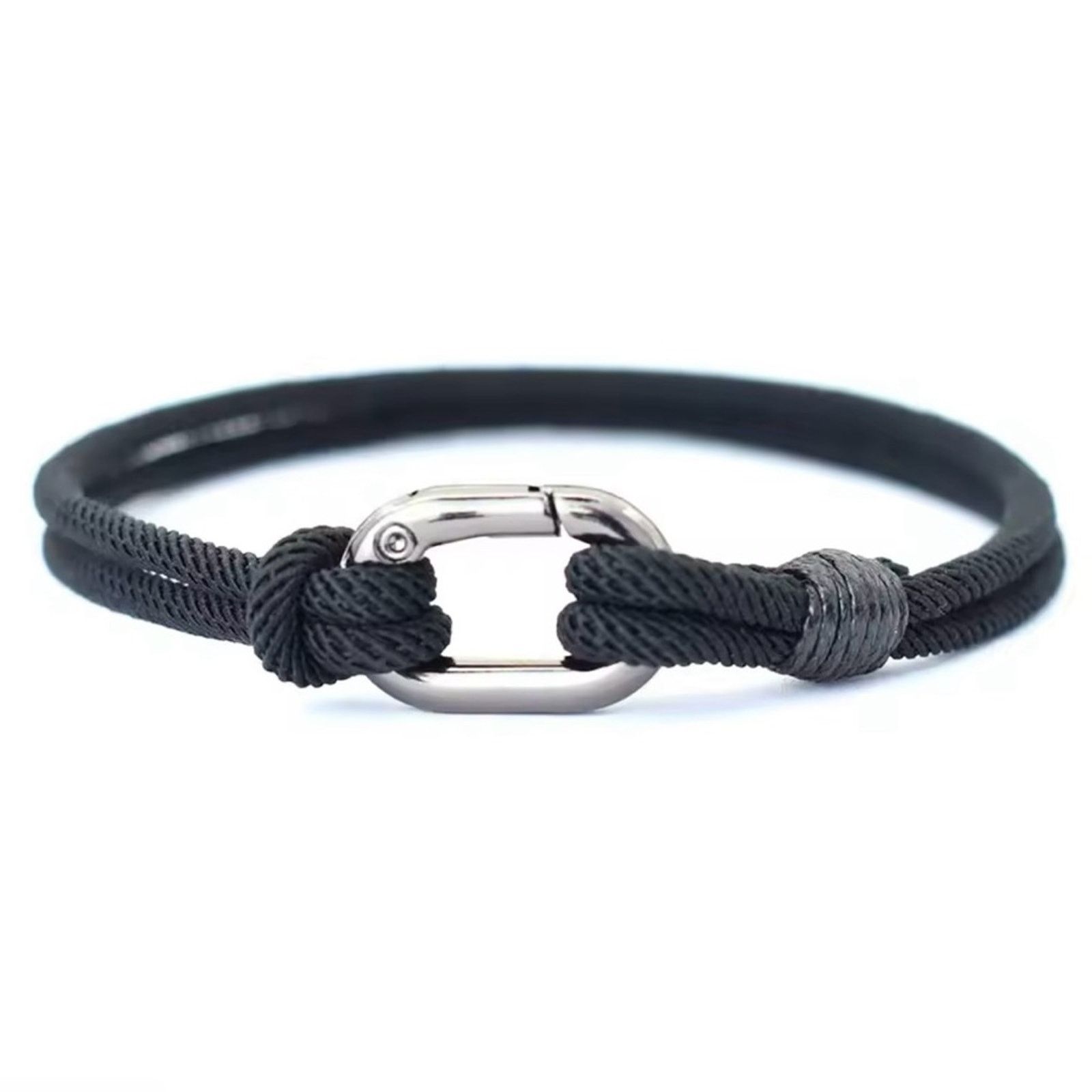 Other Men Black Rope Knot Bracelet Thread 3mm Thin String 8” Size ONE SIZE - 2 Thumbnail