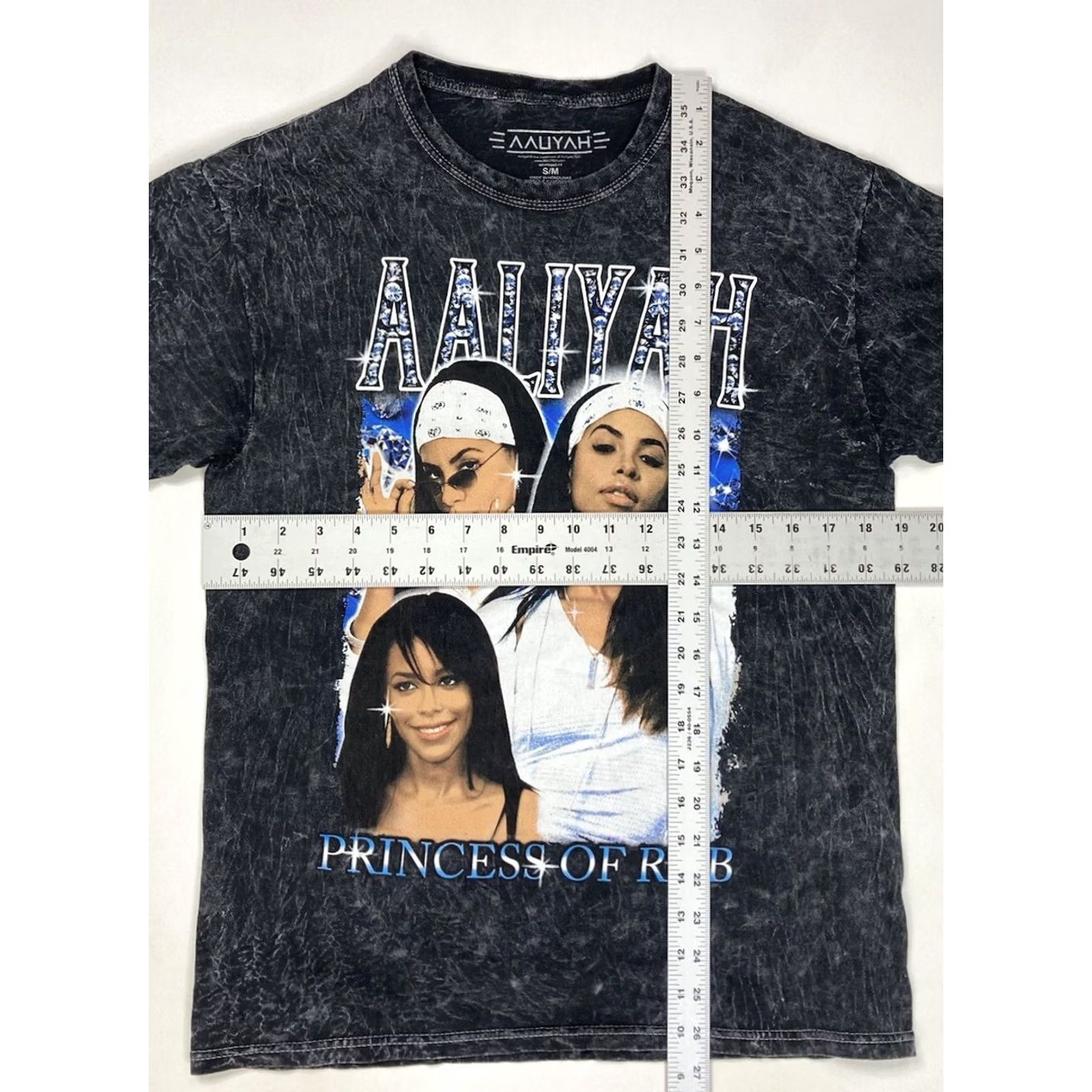 Vintage Aaliyah T-Shirt Women Medium Black Graphic Short Sleeve Crew Neck Size M / US 6-8 / IT 42-44 - 5 Thumbnail