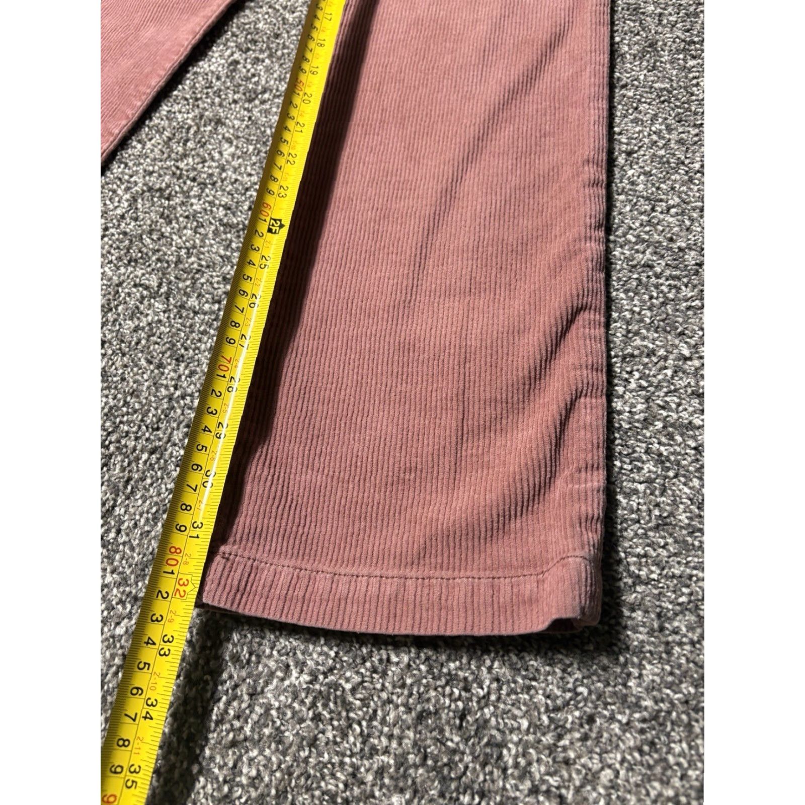 Faherty Faherty Pants Womens Corduroy 25 Pink High Rise Stretch Cotton Blend Regular Straight 28in? Size 42" / US 20 - 5 Thumbnail