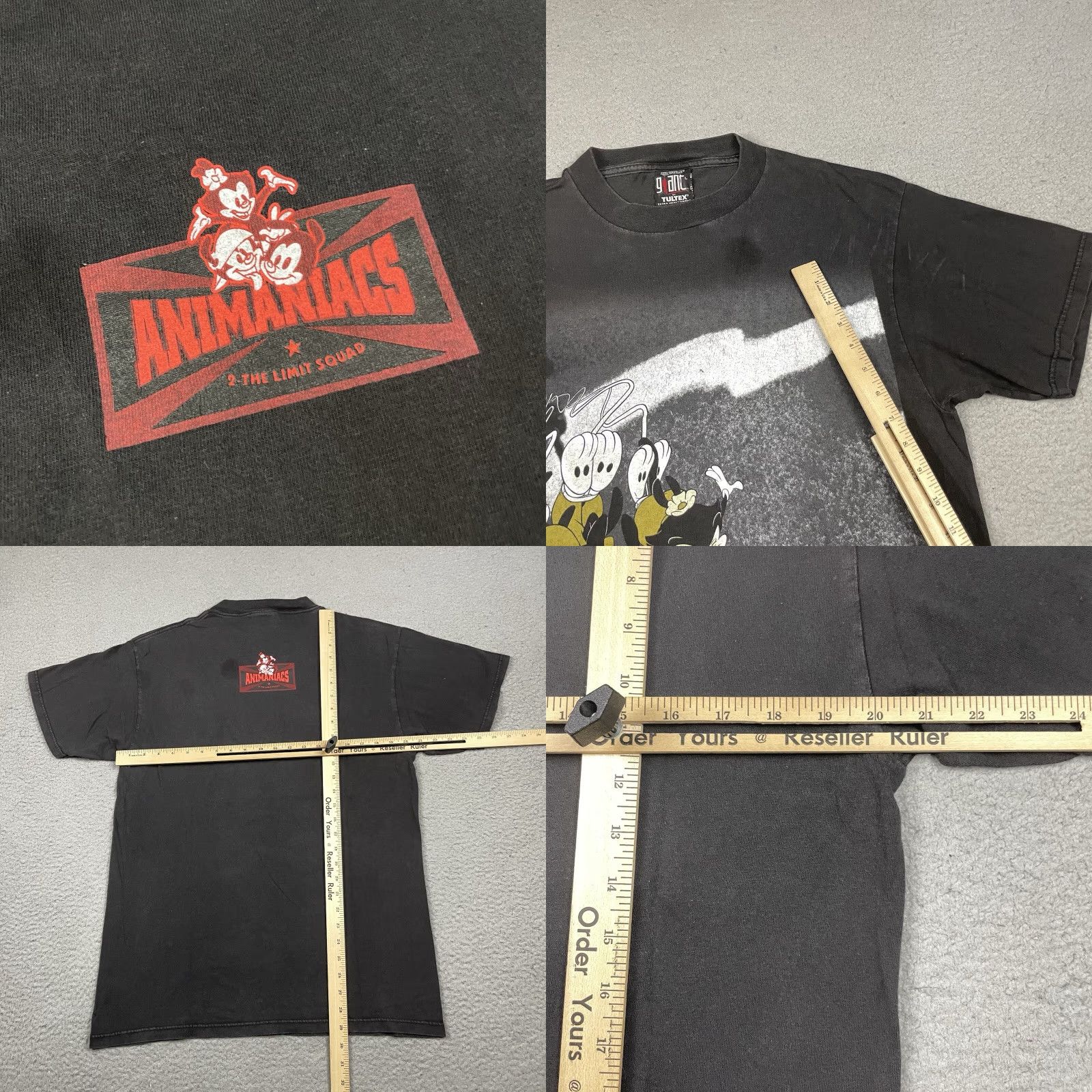 Vintage VINTAGE Animaniacs T Shirt Men L Warner Bros Double Sided 90s Graphic Tee Black Cotton Logo WB Size US L / EU 52-54 / 3 - 8 Thumbnail