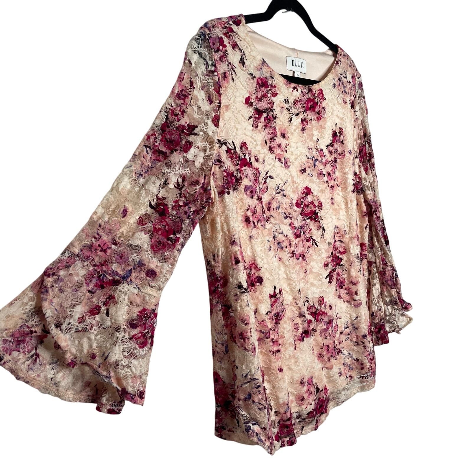 Other NWOT Elle Floral Lace Blouse Size XXL / US 16-18 / IT 52-54 - 5 Thumbnail