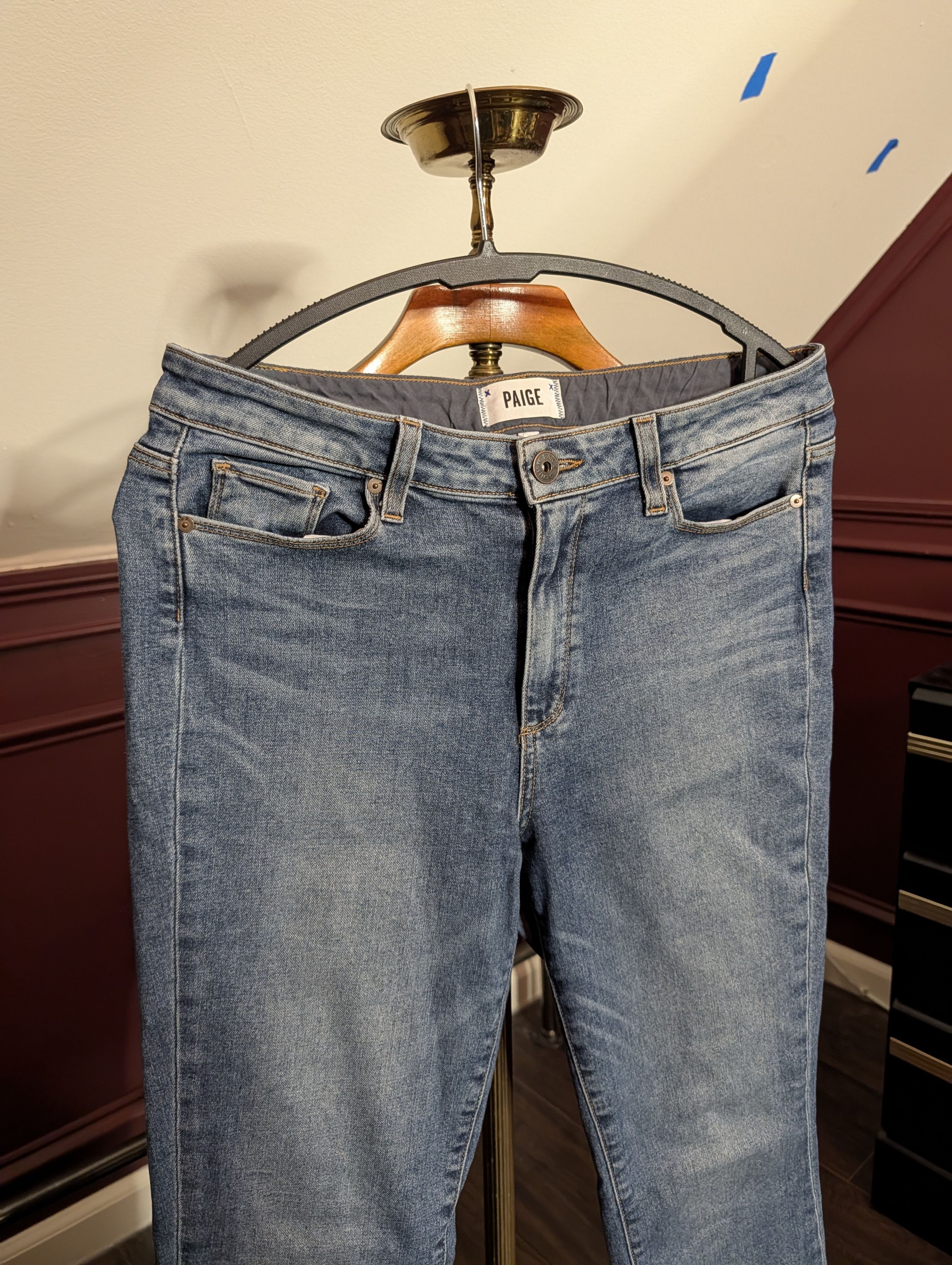 Paige FLARED distressed Bell Canyon made in USA jeans Size US 31 - 2 Thumbnail