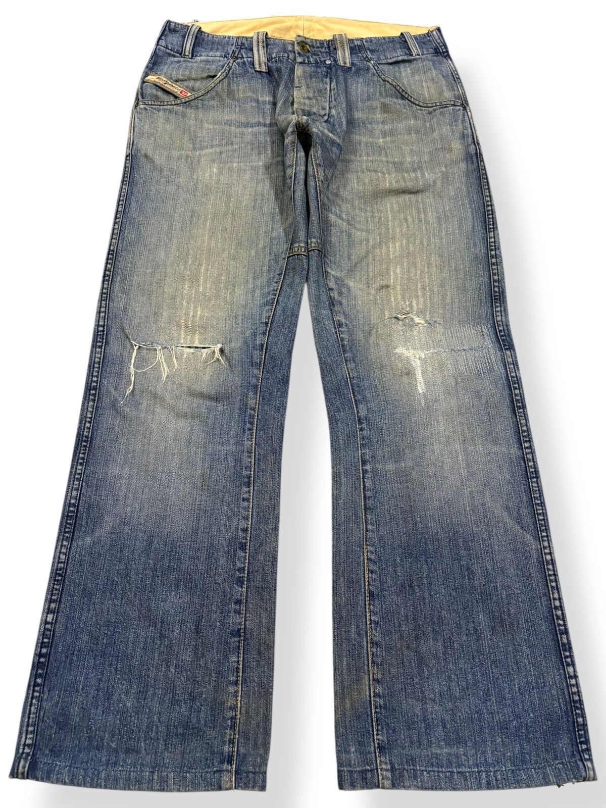 Diesel Vintage Diesel Industry Mud Wash Baggy Distressed Jeans Size US 32 / EU 48 - 1 Thumbnail