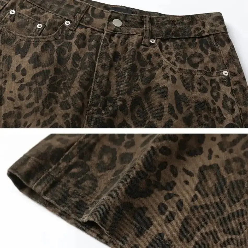 Japanese Brand Vintage Jeans Leopard Graphic Loose Trousers Unisex Size US 32 / EU 48 - 2 Thumbnail