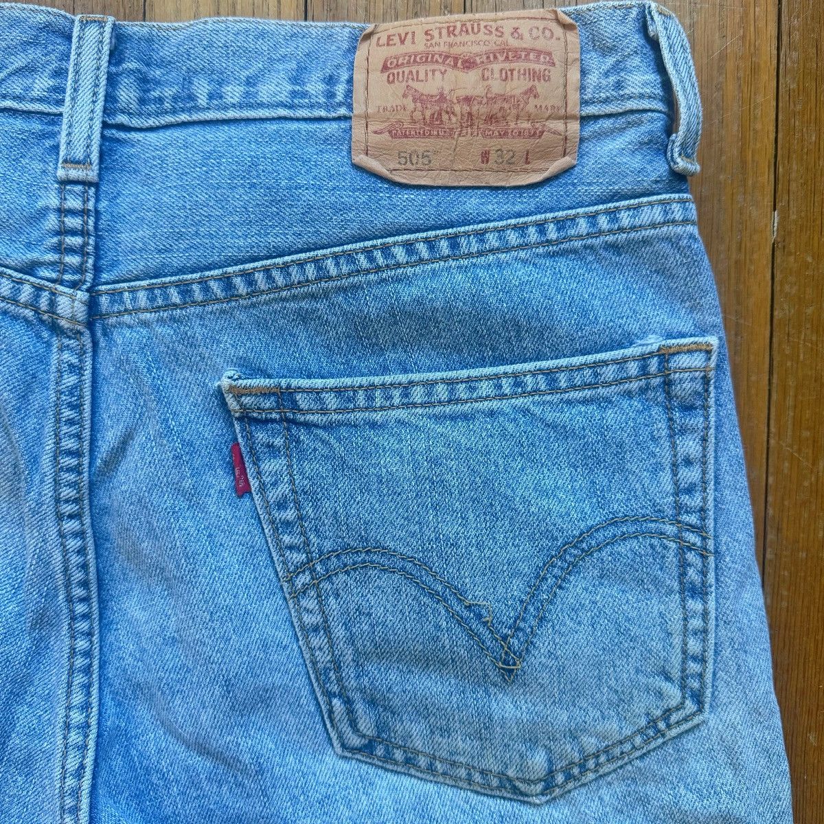 Levi's Vintage Levi’s 505 Regular Fit Jean Shorts Jorts Size US 32 / EU 48 - 2 Thumbnail
