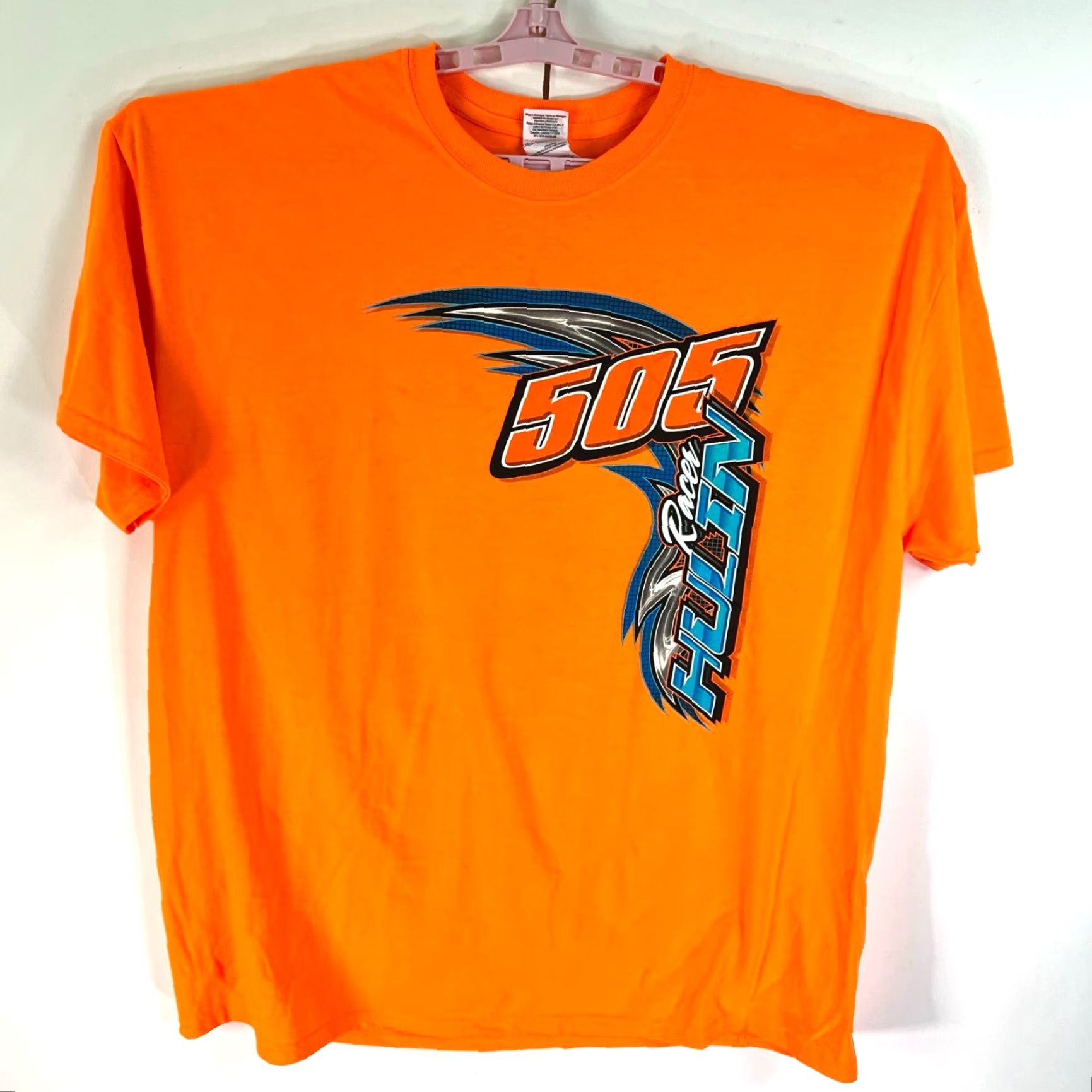 Gildan Racer Hulin 505 T Shirt Mens 2XL Orange Graphic Tee Size US XXL / EU 58 / 5 - 2 Thumbnail