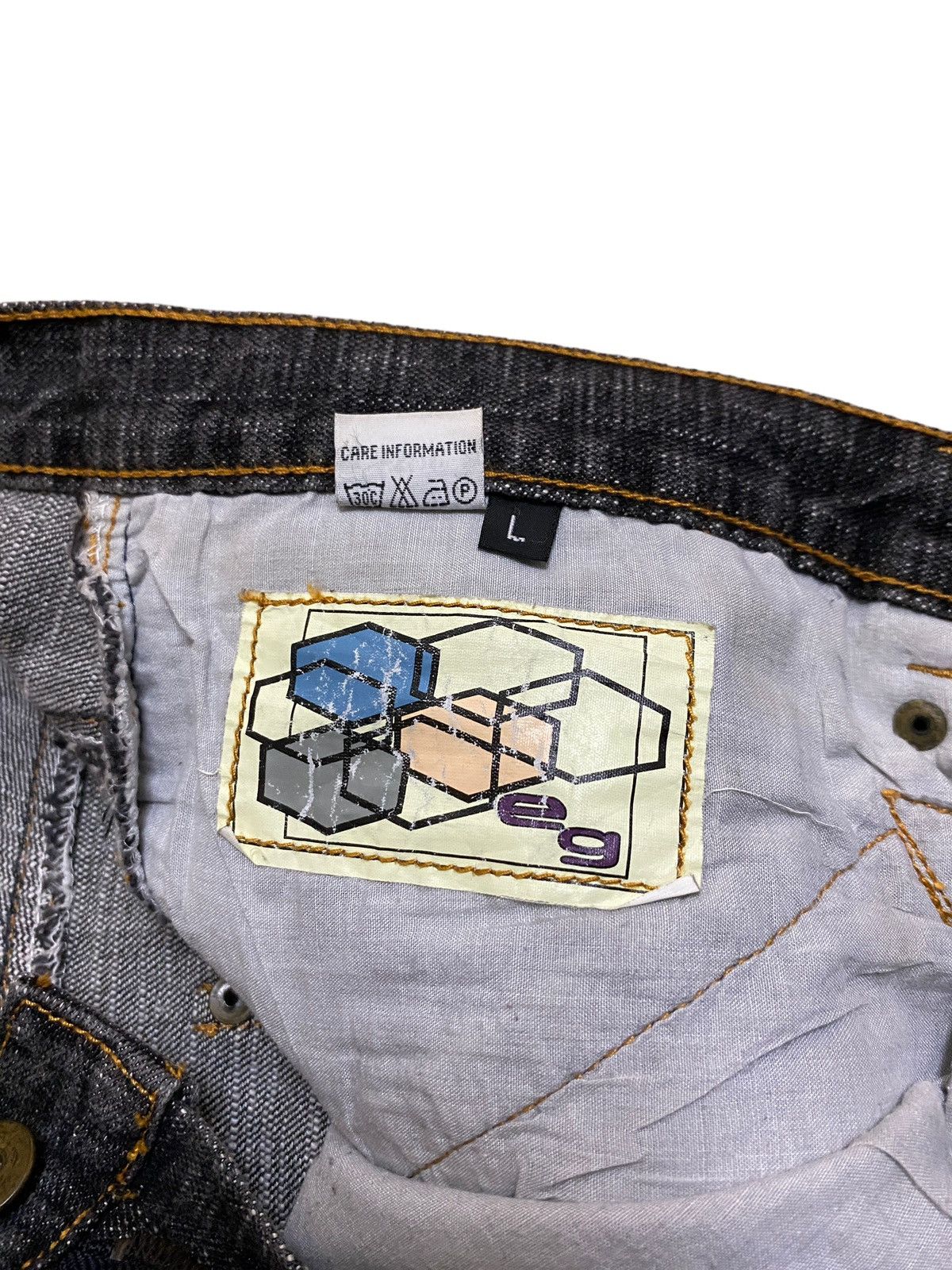 If Six Was Nine × Japanese Brand × Le Grande Bleu (L.G.B.) Rare Design Vintage Japanese Brand EG Baggy Jeans 1990s Size US 32 / EU 48 - 9 Thumbnail