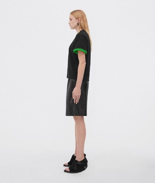 Bottega Veneta o1n1vont1224 T-Shirt in Black & Green Size S / US 4 / IT 40 - 3 Thumbnail