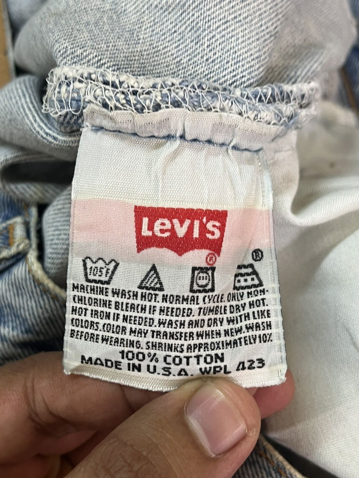 Levi's Vintage Levi’s 501 Faded Distressed Denim Size US 33 - 10 Thumbnail