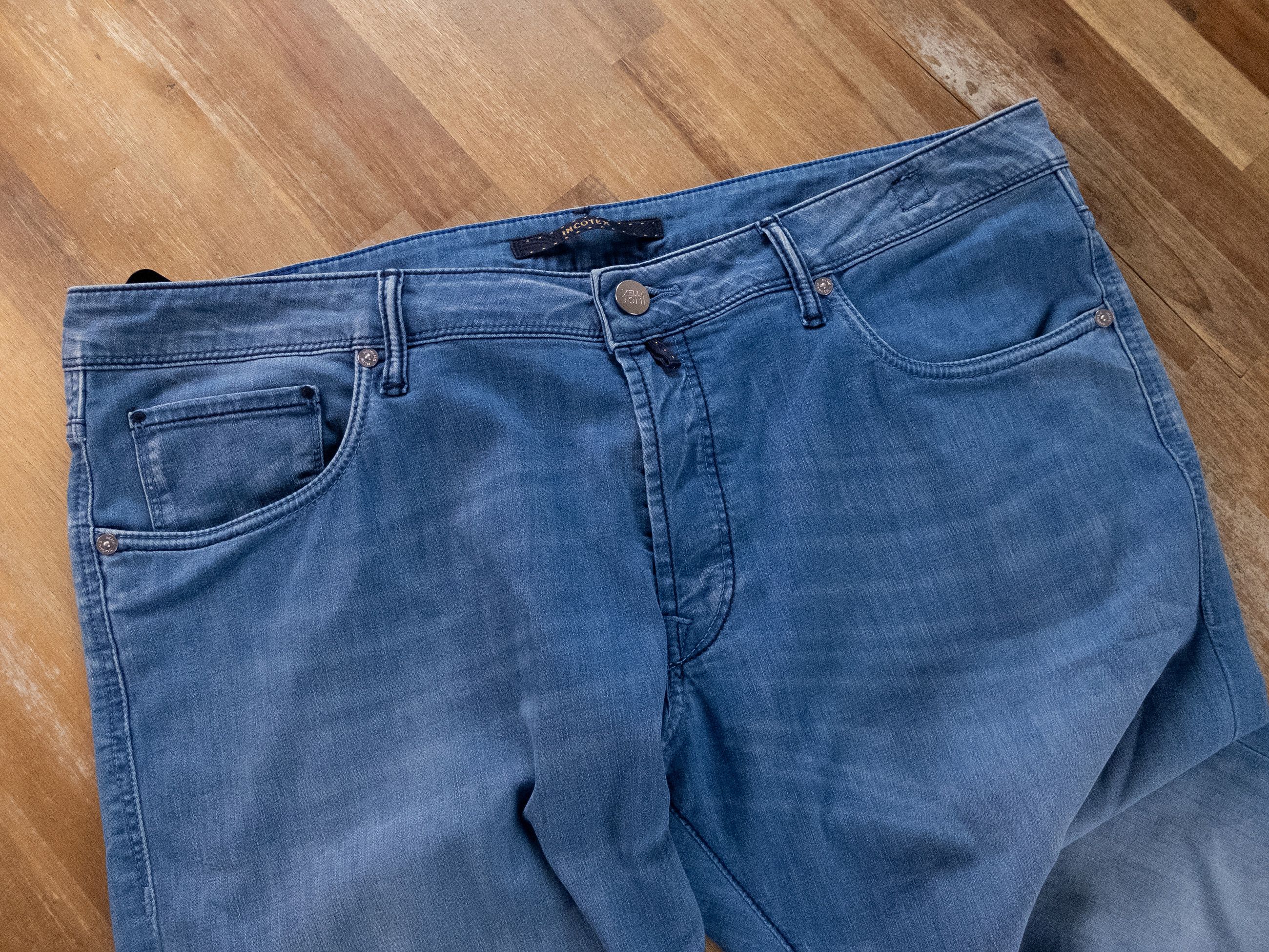 Incotex INCOTEX Blue Division tapered leg lightweight blue jeans 40 Size US 40 / EU 56 - 2 Thumbnail