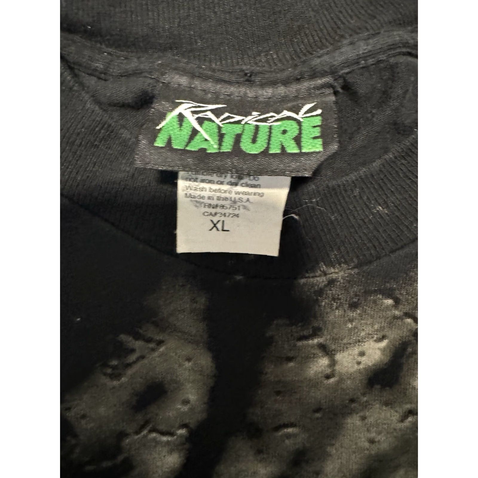 Vintage VINTAGE Radical Nature Elephant Graphic AOP T-Shirt XL Unisex Black Cotton Short Sleeve Mens Womens Boys Girls Size US XL / EU 56 / 4 - 6 Thumbnail
