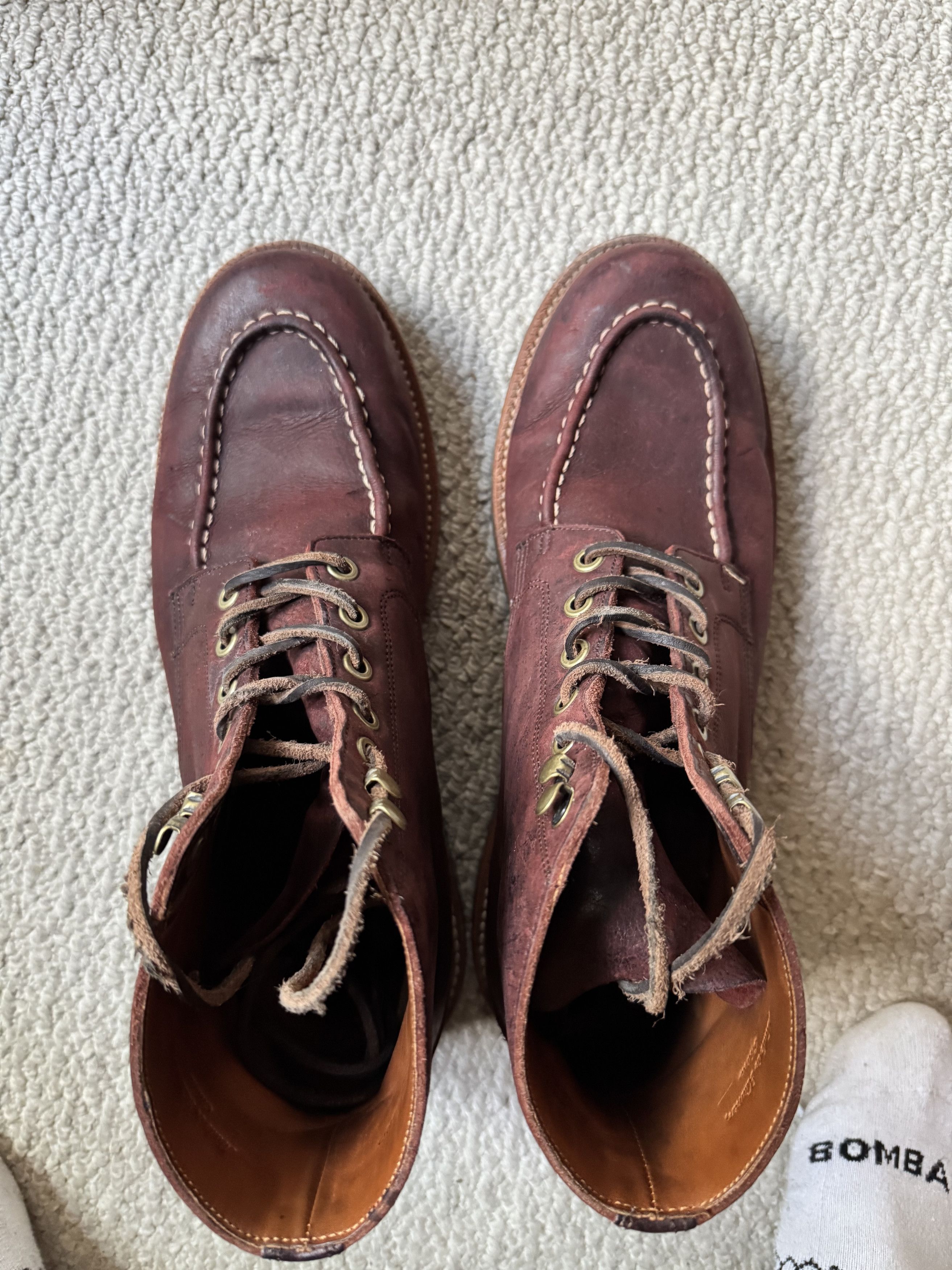 Grant Stone Brass Boot Dark Burgundy Kudu Size US 10 / EU 43 - 4 Thumbnail