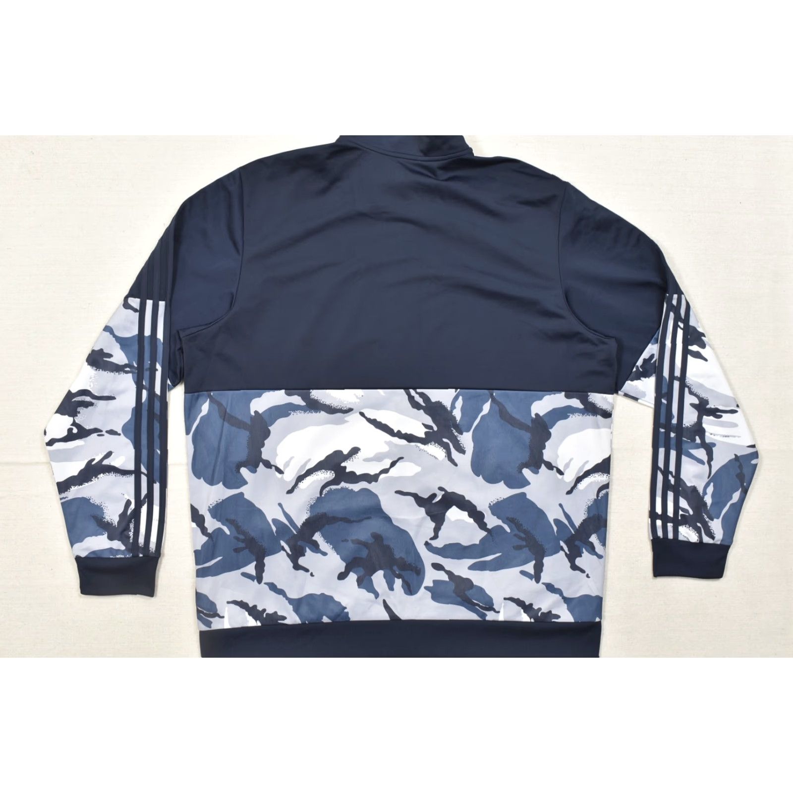 Adidas Adidas Mens 2XL Track Jacket Full Zip Blue Camo Colorblock Recycled Polyester Ma Size US XXL / EU 58 / 5 - 2 Thumbnail