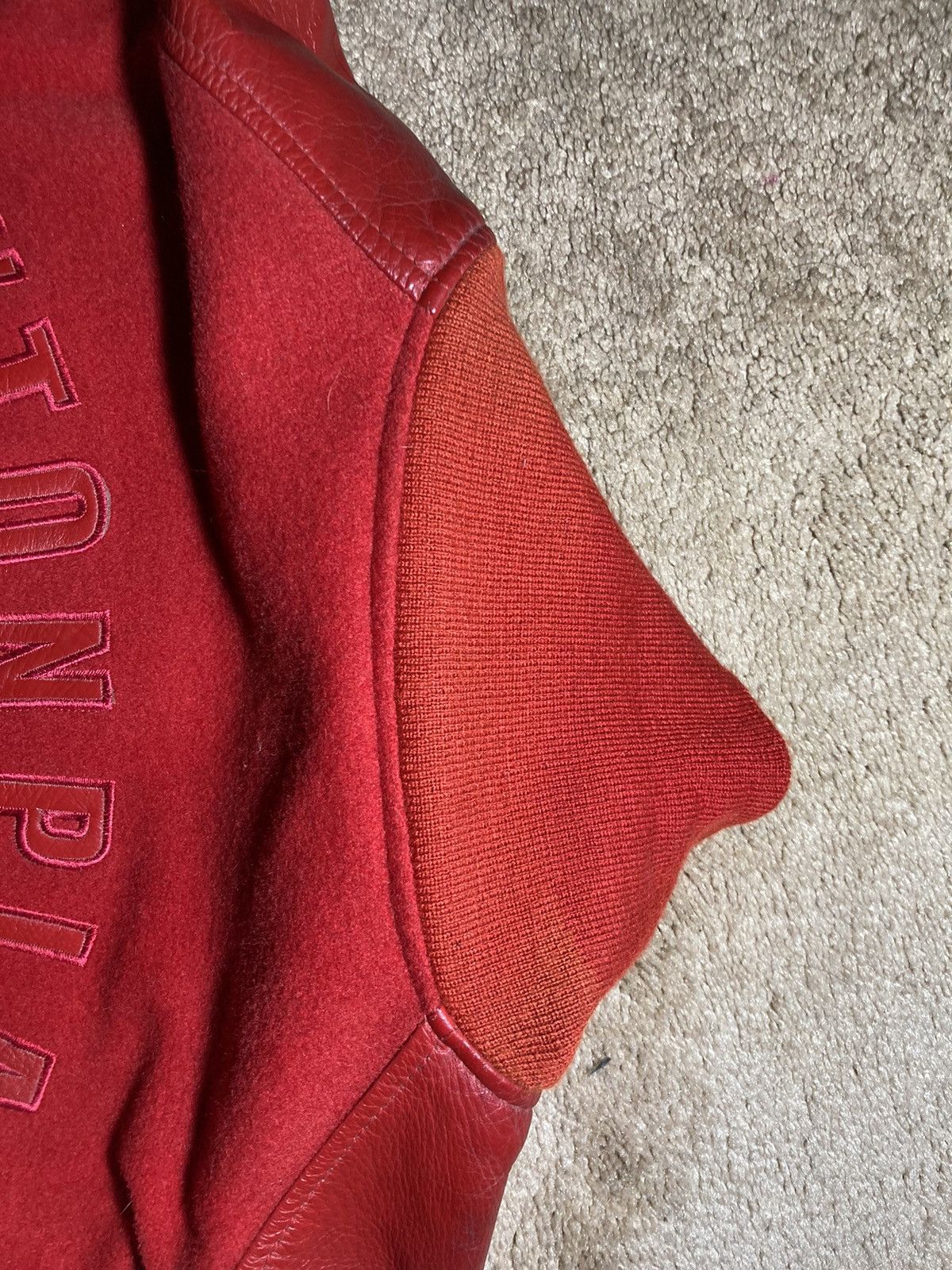 Japanese Brand 1989 PPFM Sports Varsity Leather Jacket Peyton Place 80s 90s Size US S / EU 44-46 / 1 - 12 Thumbnail