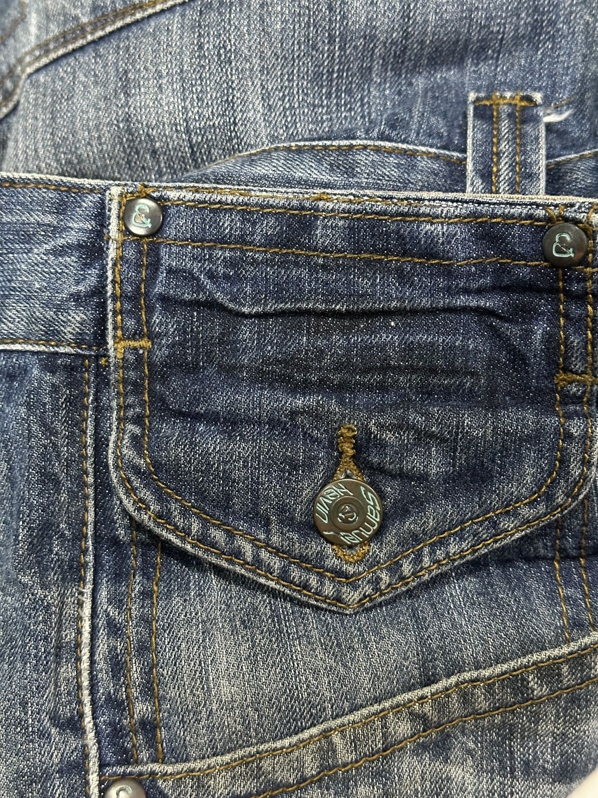 Japanese Brand Samuel Kevin Distress Denim Size US 34 / EU 50 - 10 Thumbnail