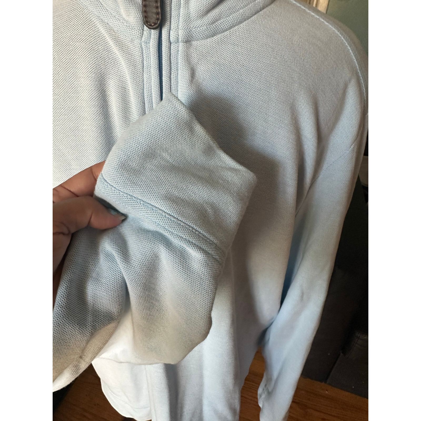 Tommy Bahama Tommy Bahama Light Blue 1/4-Zip Pullover Sweater Size US M / EU 48-50 / 2 - 3 Thumbnail