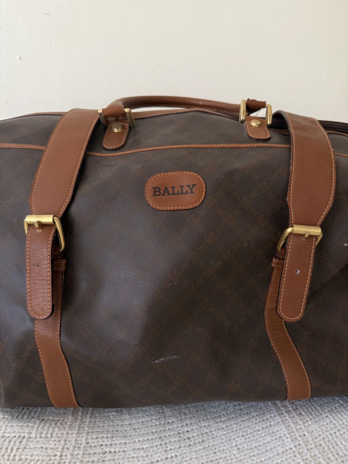 Bally BALLY Vintage Leather Travel Duffle Bag Size ONE SIZE - 3 Thumbnail