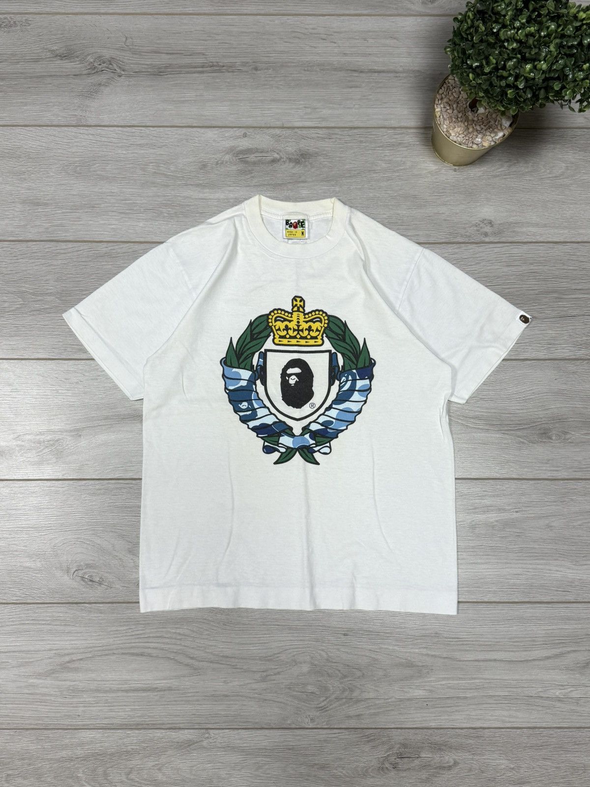 Bape Bape ape head crown camo tee shirt Japan Size US M / EU 48-50 / 2 - 1 Thumbnail