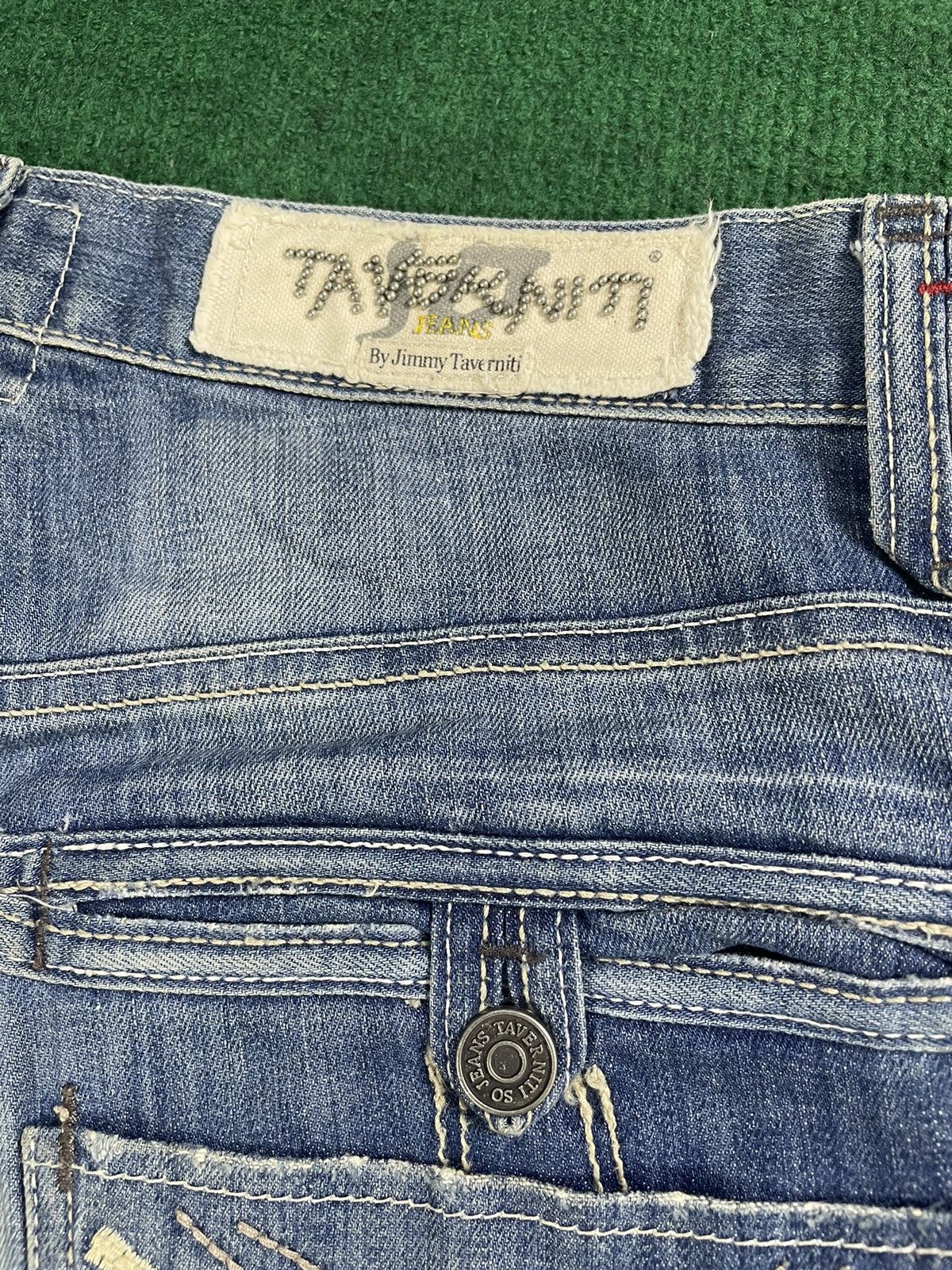 Japanese Brand Vintage Taverniti Flair Cut Jeans Size US 34 / EU 50 - 7 Thumbnail