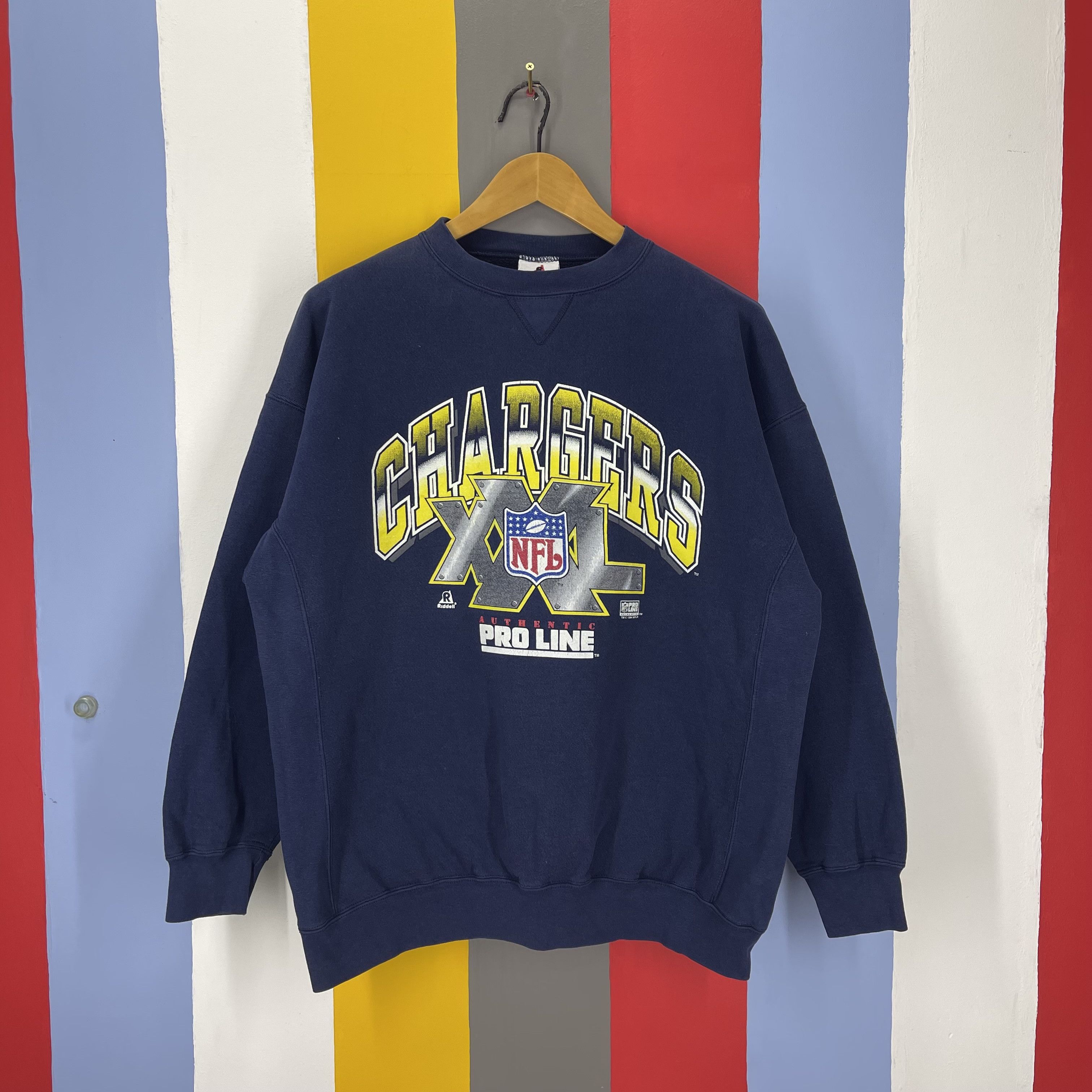 NFL 1994 Vintage CHARGERS Crew Neck Sweatshirt #1702/06 Size US XL / EU 56 / 4 - 1 Thumbnail