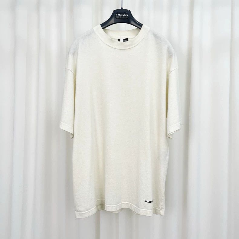 Balenciaga Balenciaga Embroidered Hem Letter Short Sleeve-yf Size US XS / EU 42 / 0 - 1 Thumbnail