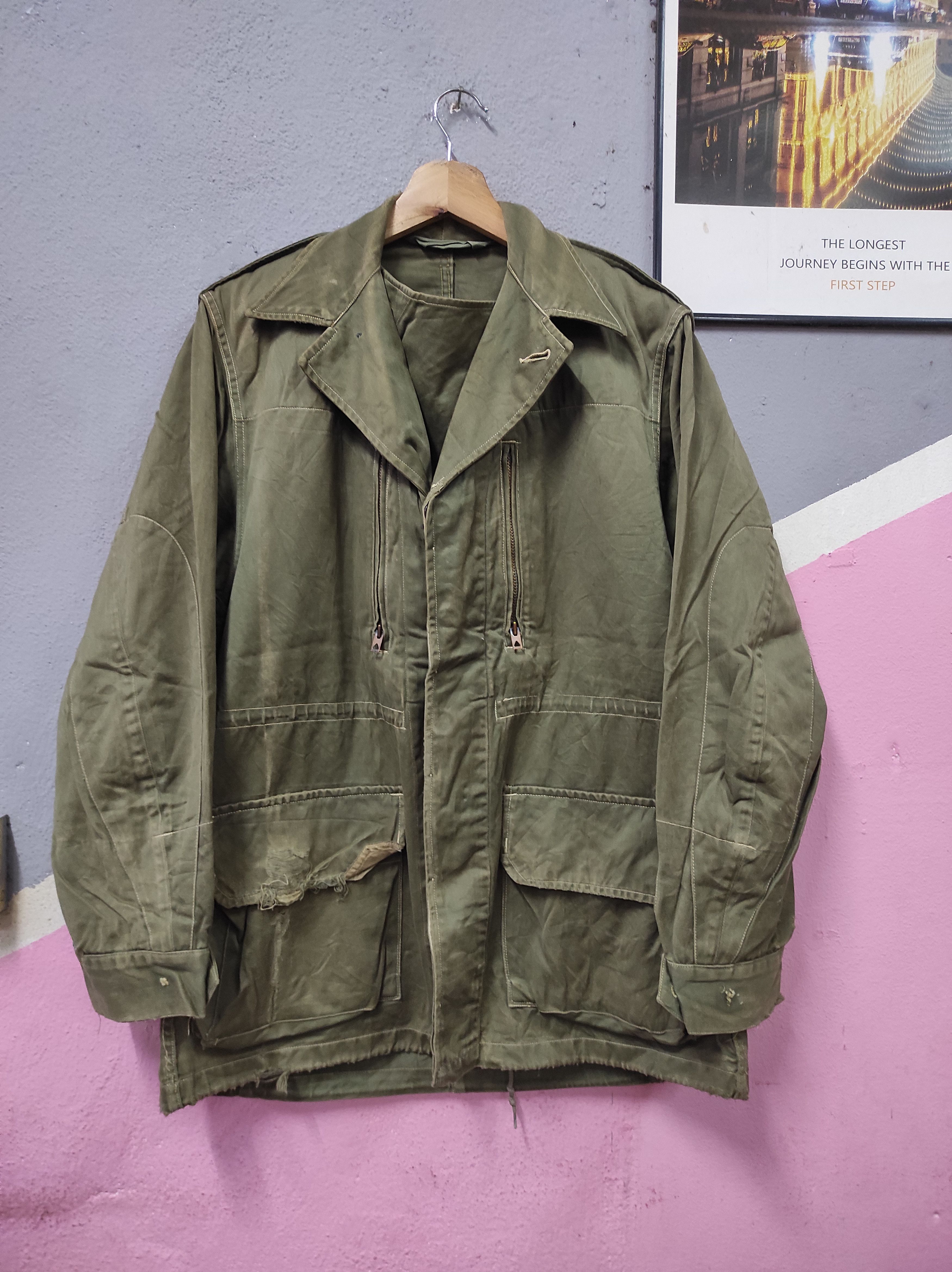 Vintage COVETRA MERVILLE 1965 VTG 60'S UNIFORM JACKET DISTRESSED Size US M / EU 48-50 / 2 - 2 Thumbnail