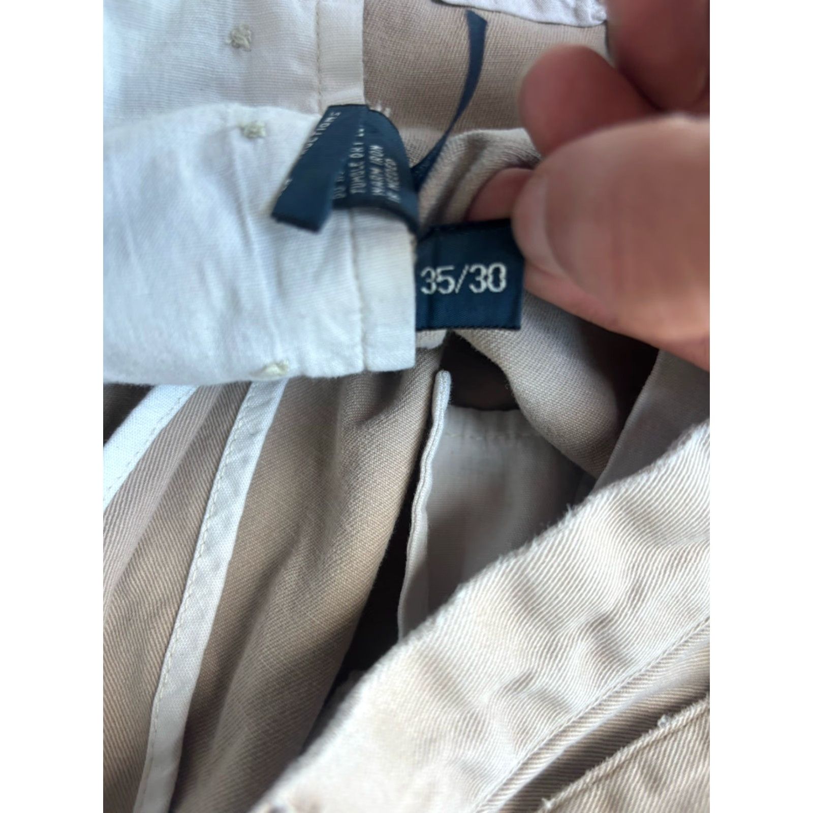 Polo Ralph Lauren VINTAGE Polo Ralph Lauren Khakis Pants Men 35x30 Beige Canvas Flat Front Cargo Pockets Zipper Button 90s Y2K Preppy Workwear Relaxed Size US S / EU 44-46 / 1 - 2 Thumbnail