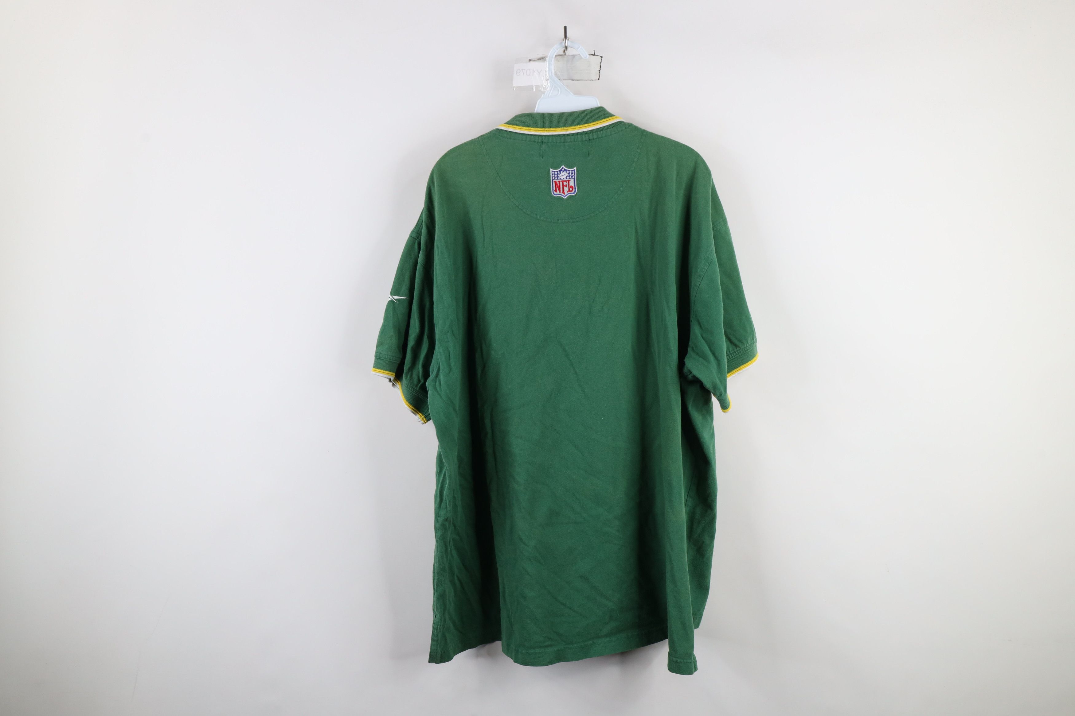Reebok × Vintage Vintage 90s Reebok Green Bay Packers Football Polo Shirt Size US XL / EU 56 / 4 - 12 Thumbnail