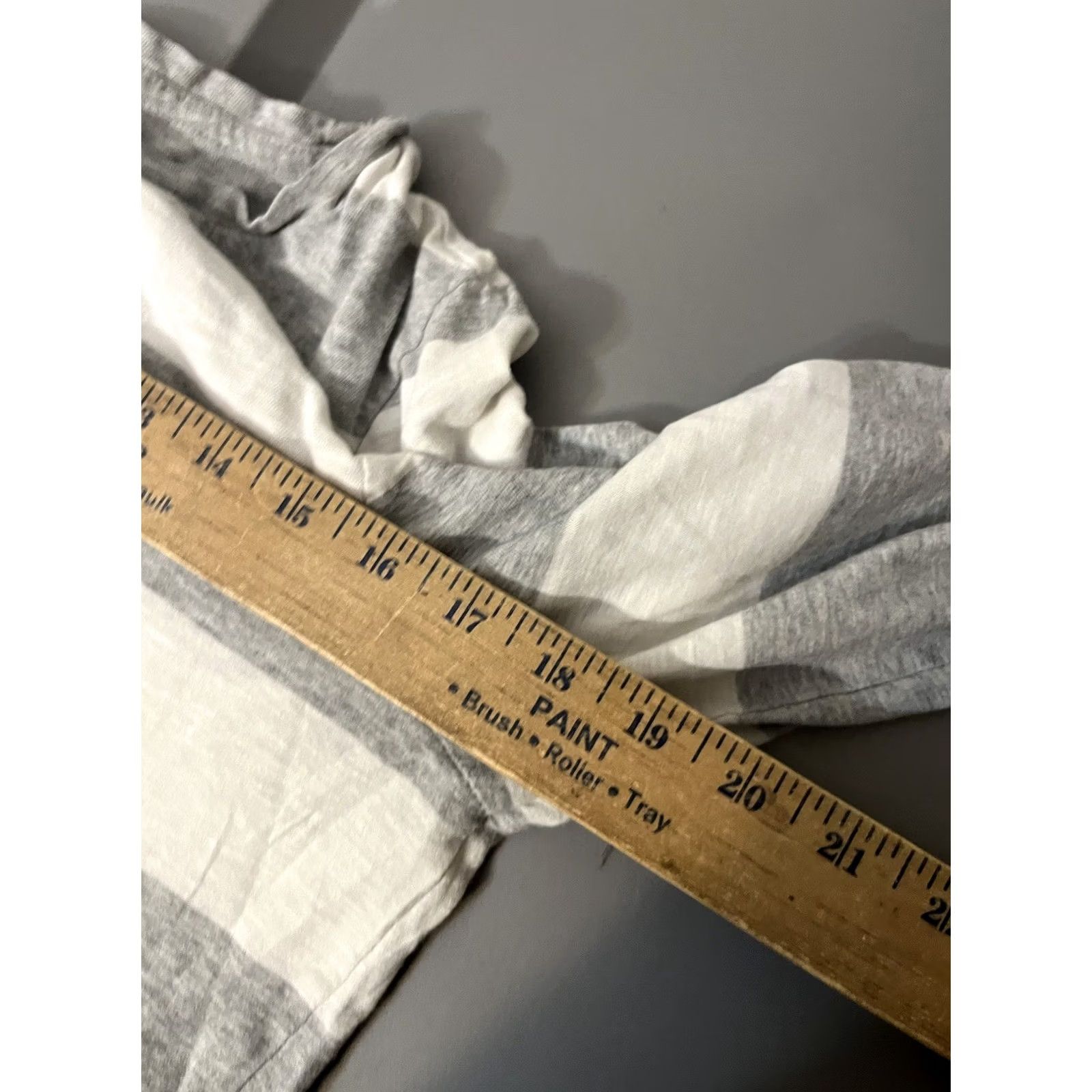 Gap Gap Maternity The Essential Crew Neck T-Shirt M Gray Striped Long Sleeve Cotton Women Size M / US 6-8 / IT 42-44 - 5 Thumbnail