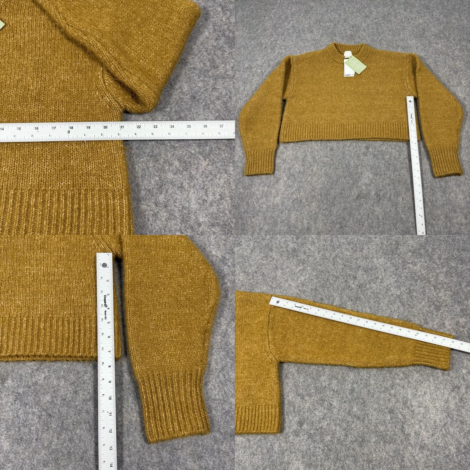 H&M H&M Cropped Crew Long Sleeve Sweater Womens Size M Yellow Size M / US 6-8 / IT 42-44 - 8 Thumbnail