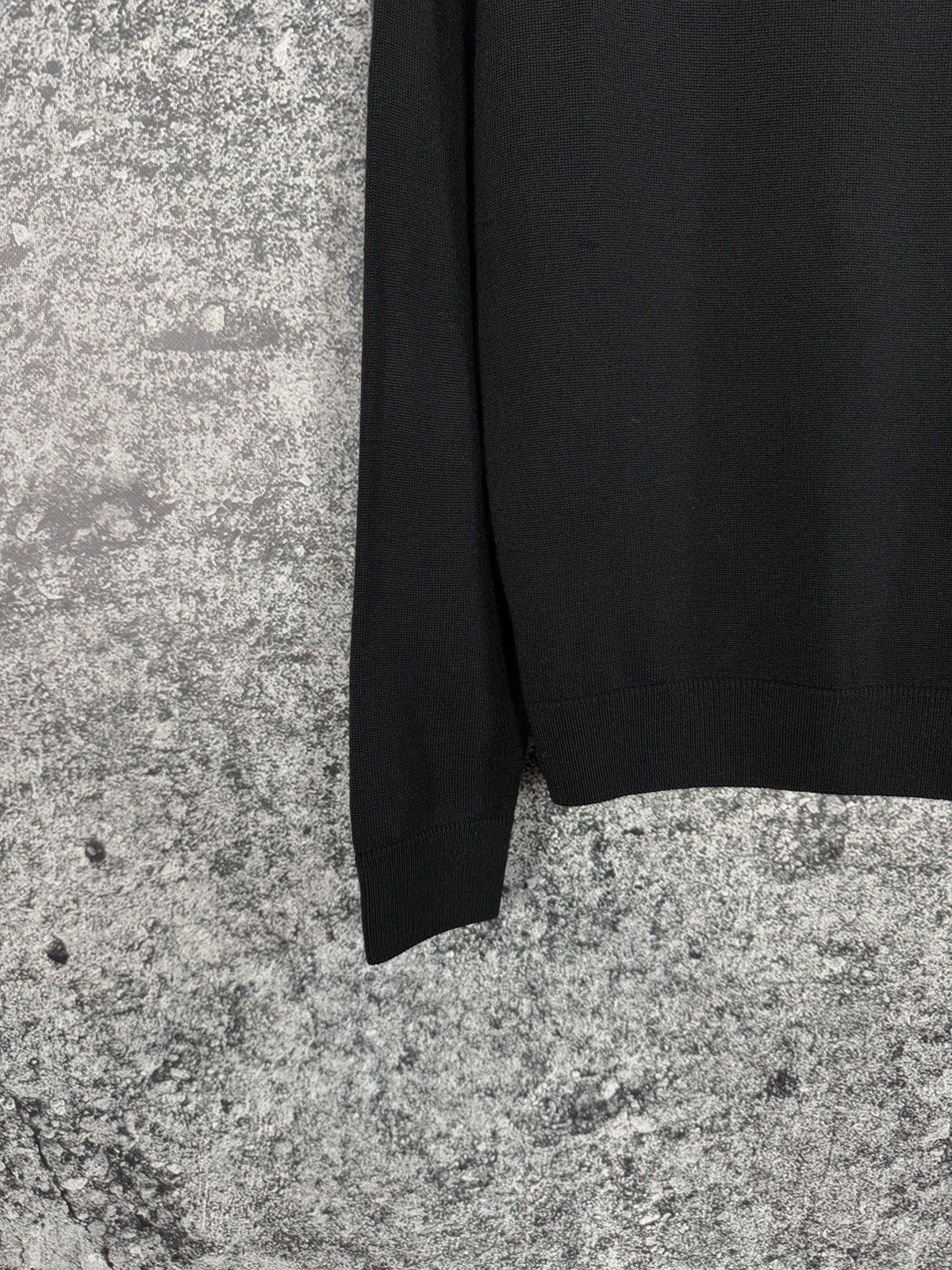 Lacoste Men’s Lacoste V-Neck Pullover Lana Wool Sweater Black Size 4 Size US M / EU 48-50 / 2 - 12 Thumbnail