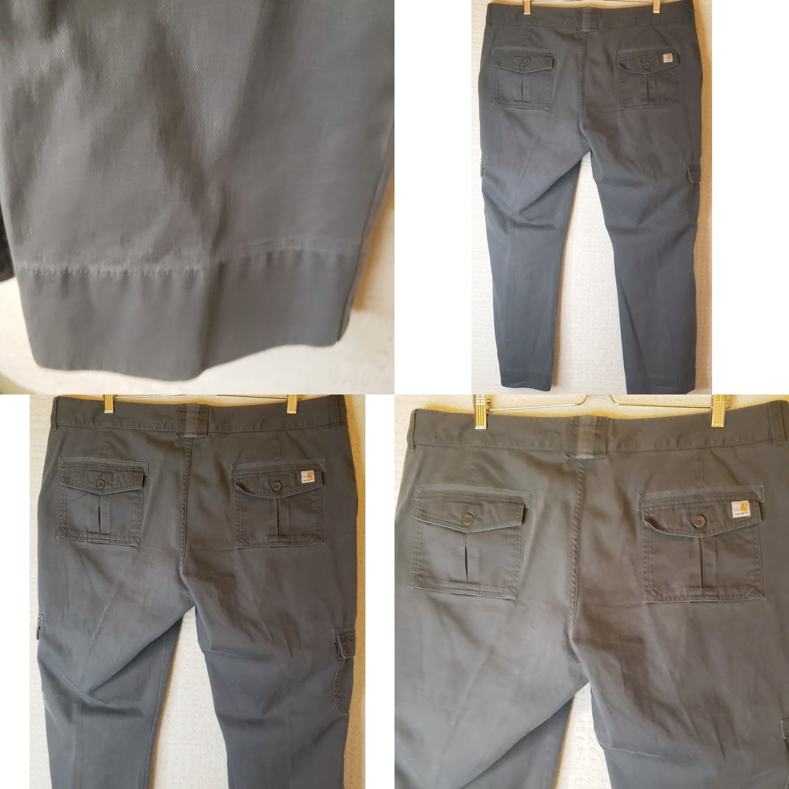 Carhartt Carhartt Womens Pants Regular Steel Gray 100% Cotton 18x30" Rugged Flex Cargo Pocketed WB051 COA Size 40" / US 18 - 8 Thumbnail